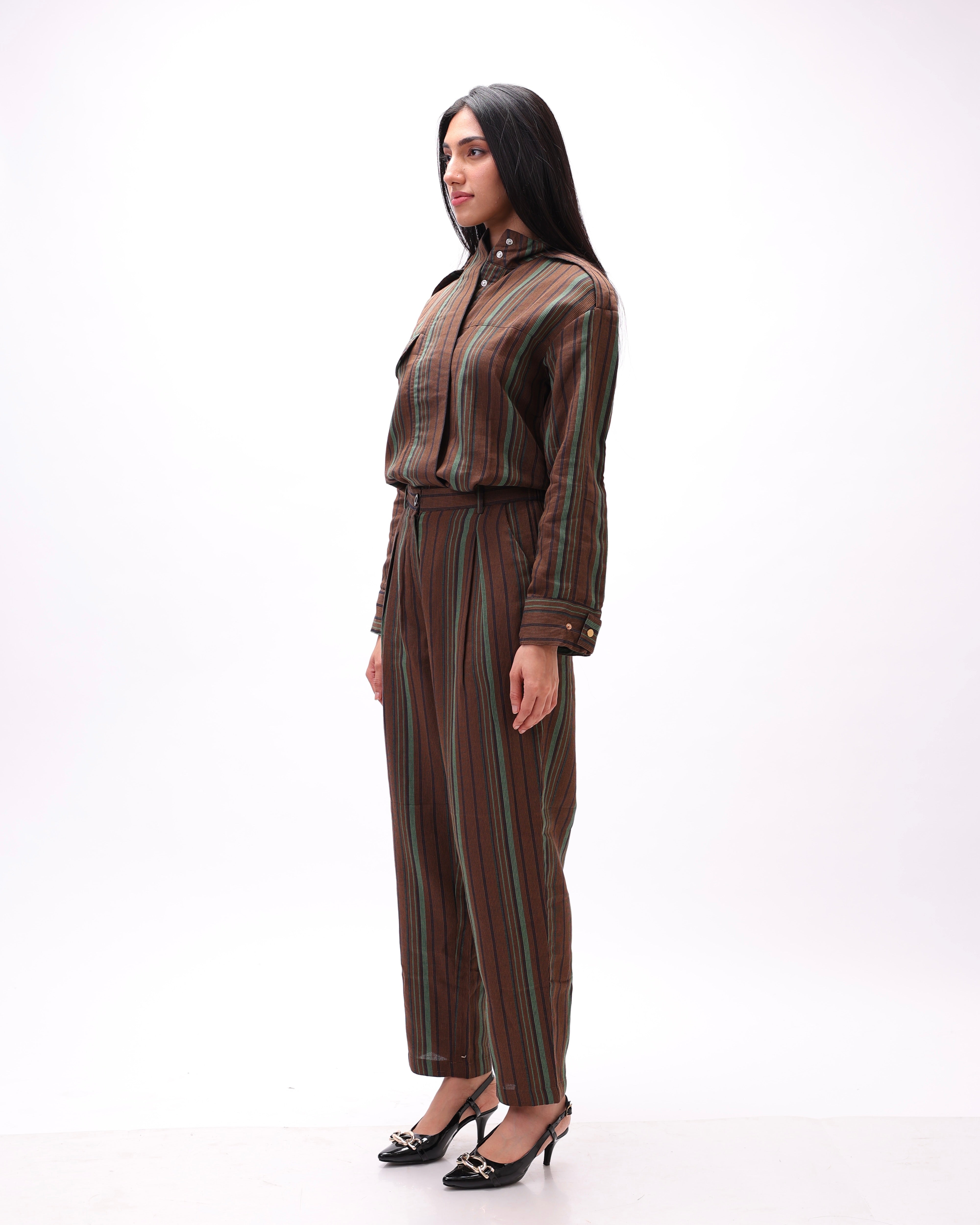 Green Pinstripe Pant