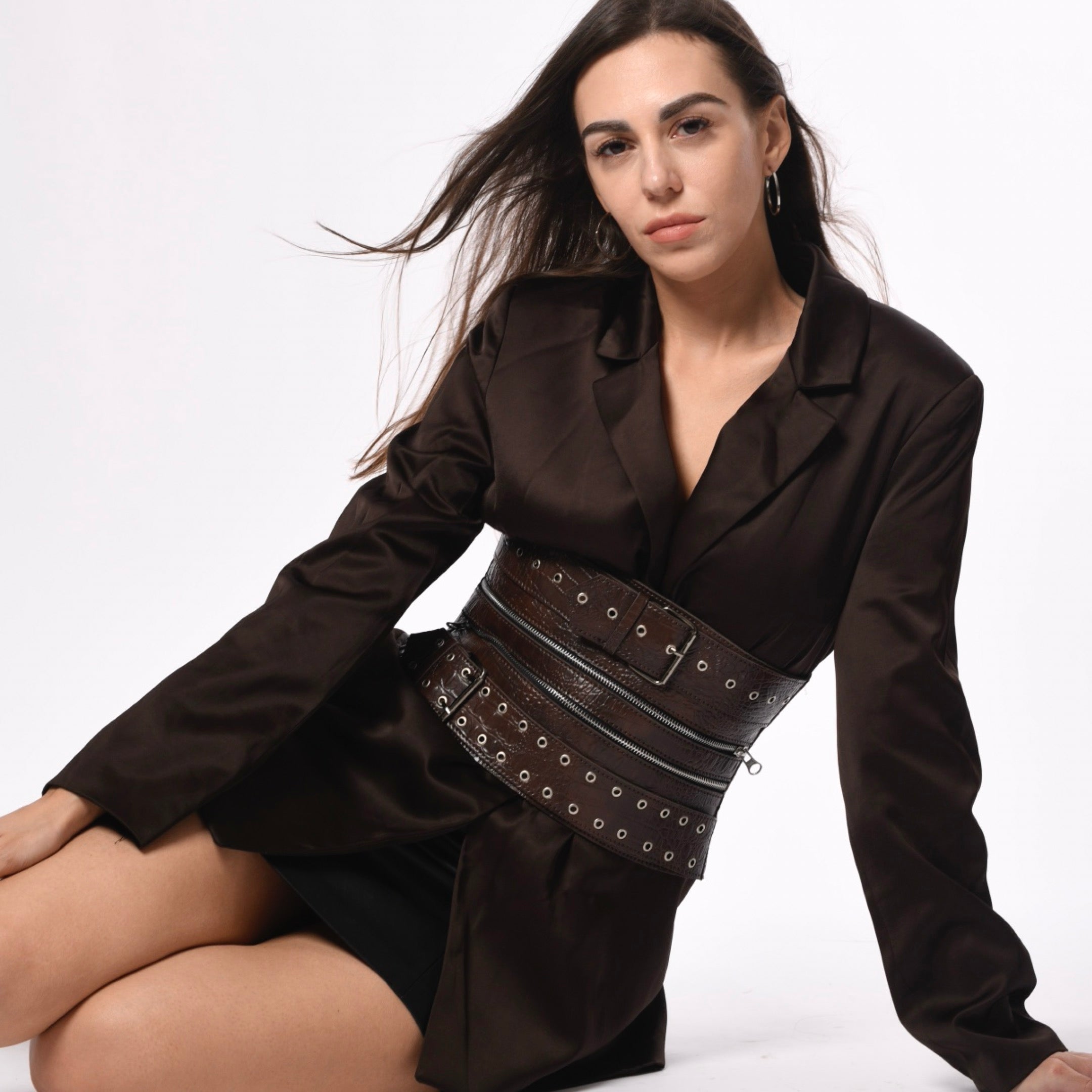 Vintage Croc Embossed Broad Belt