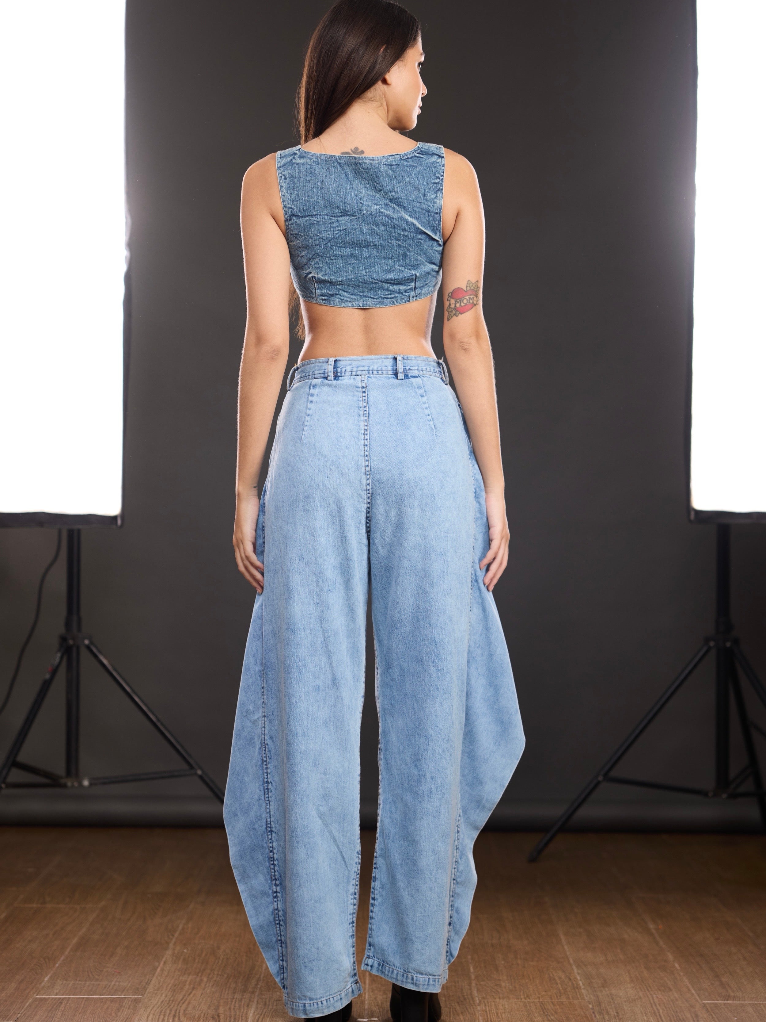 Panel Wide Leg jeans
