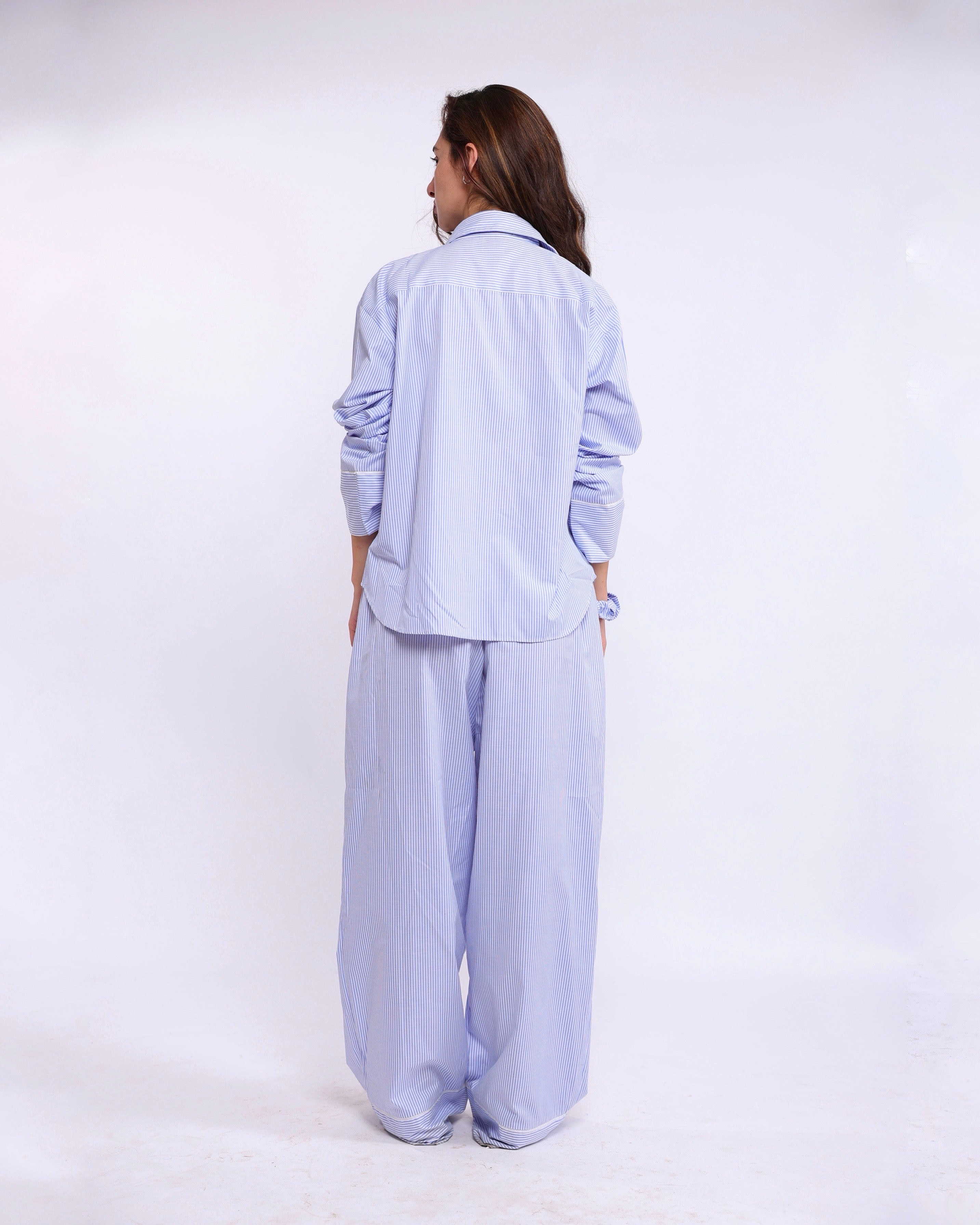 Everly Pinstripe Nightsuit (Blue)