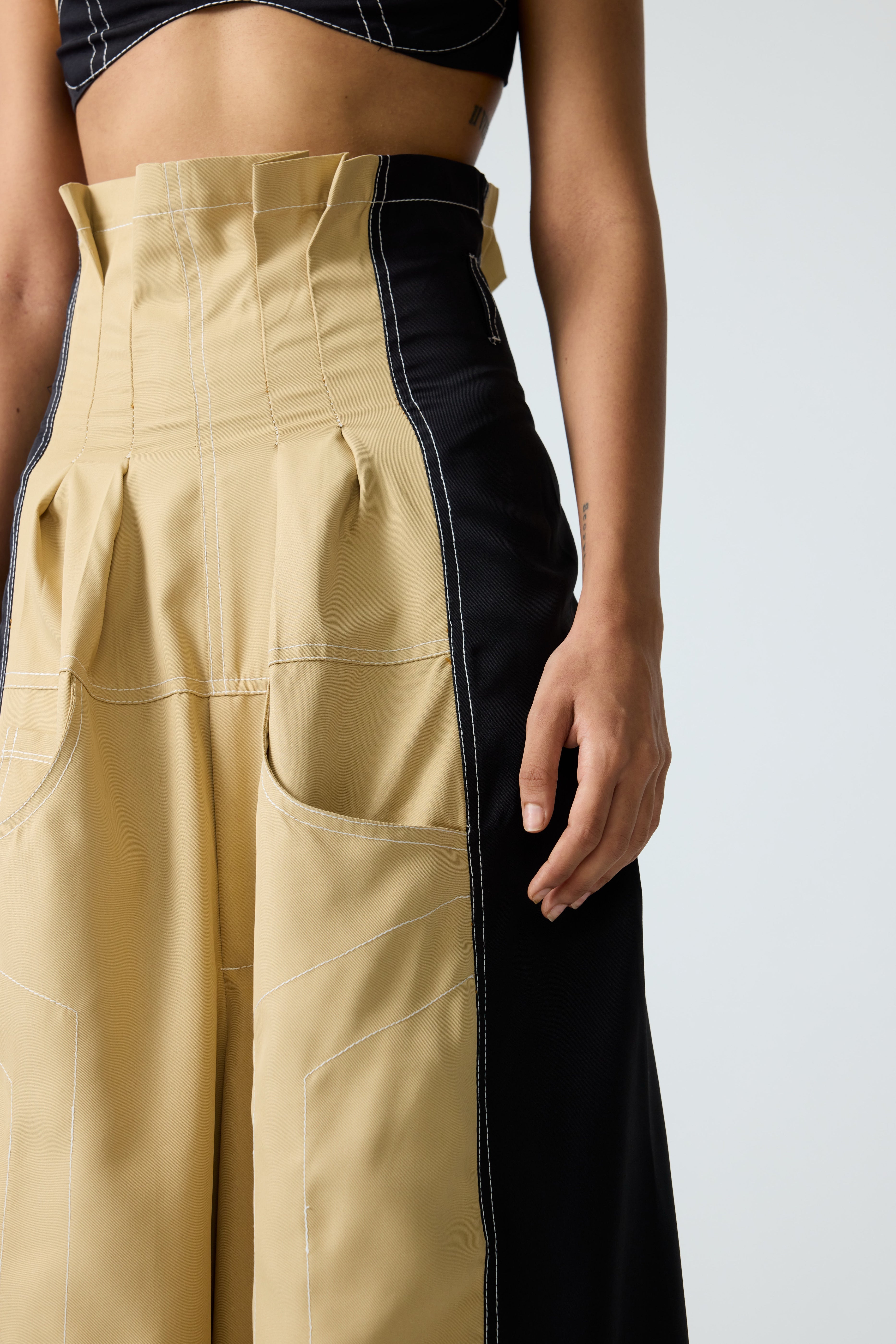 Erryn Beige Georgie Corset Denim