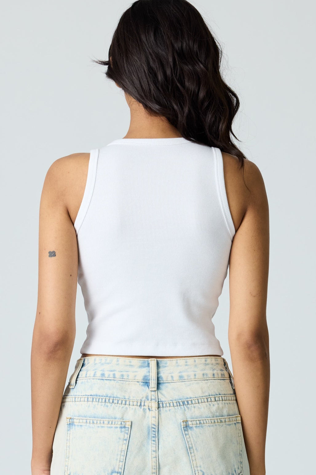 No Bra Ribbed Tank Top