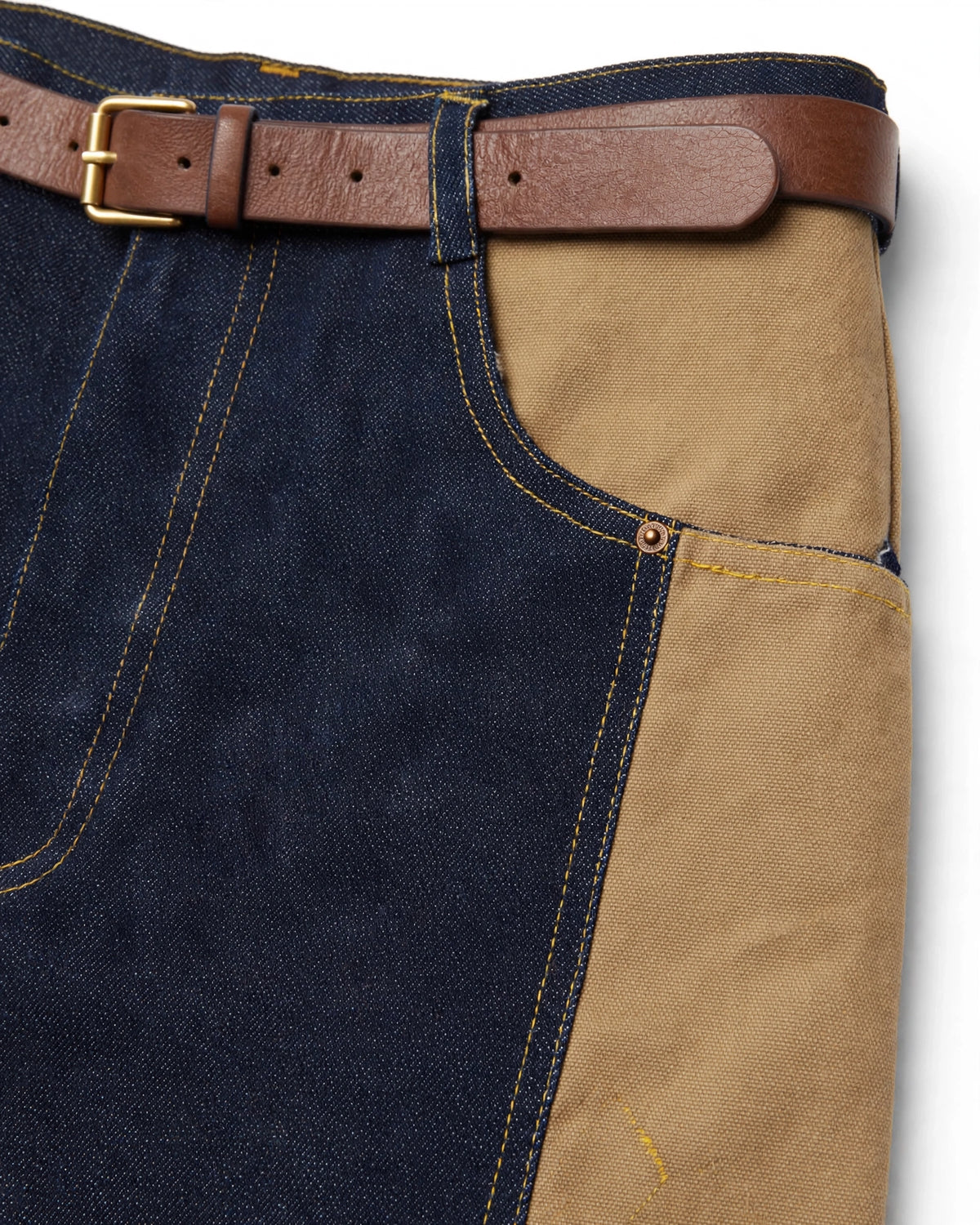Recycled Wide-Leg Panelled Jeans