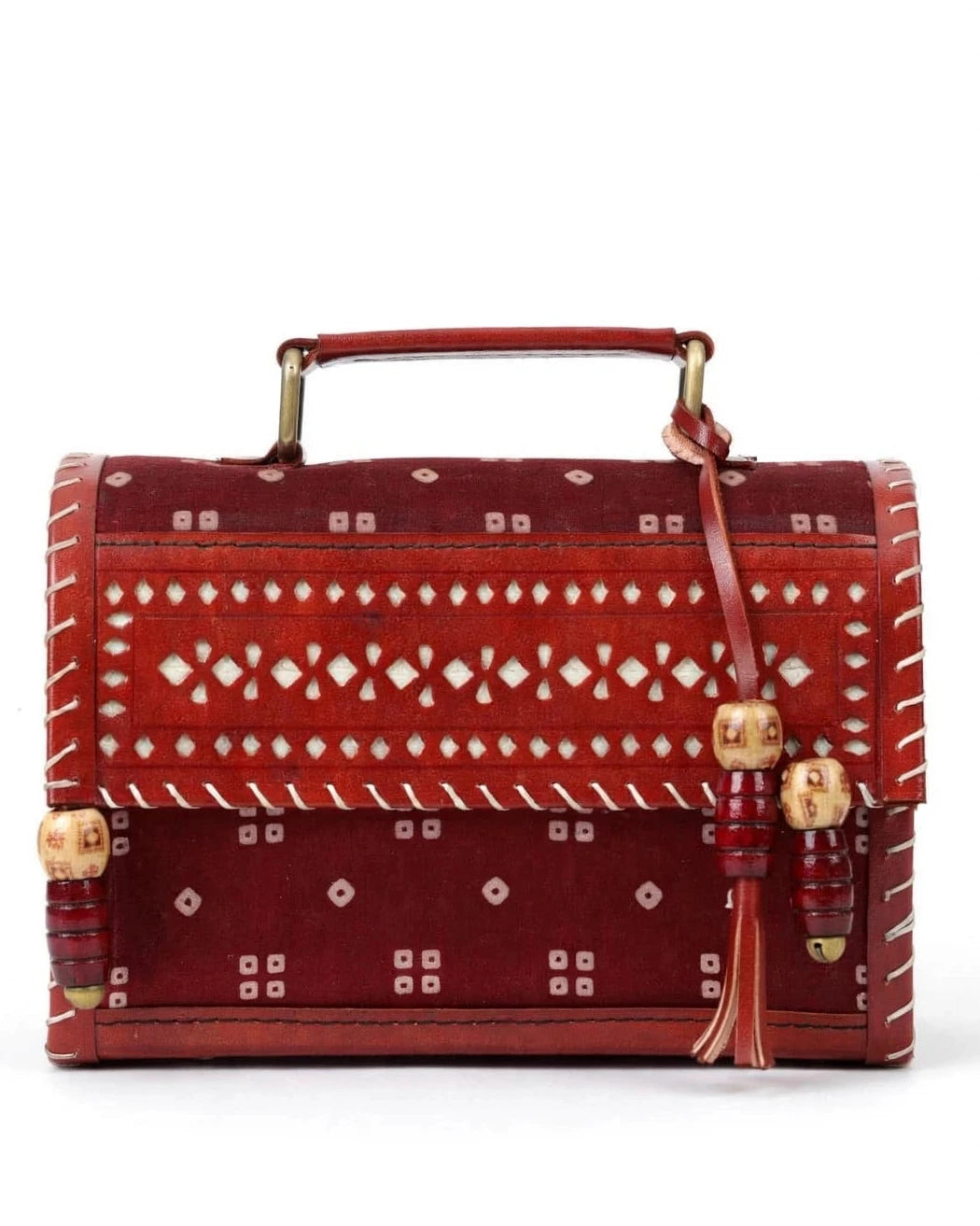Maroon Bandhej Sling