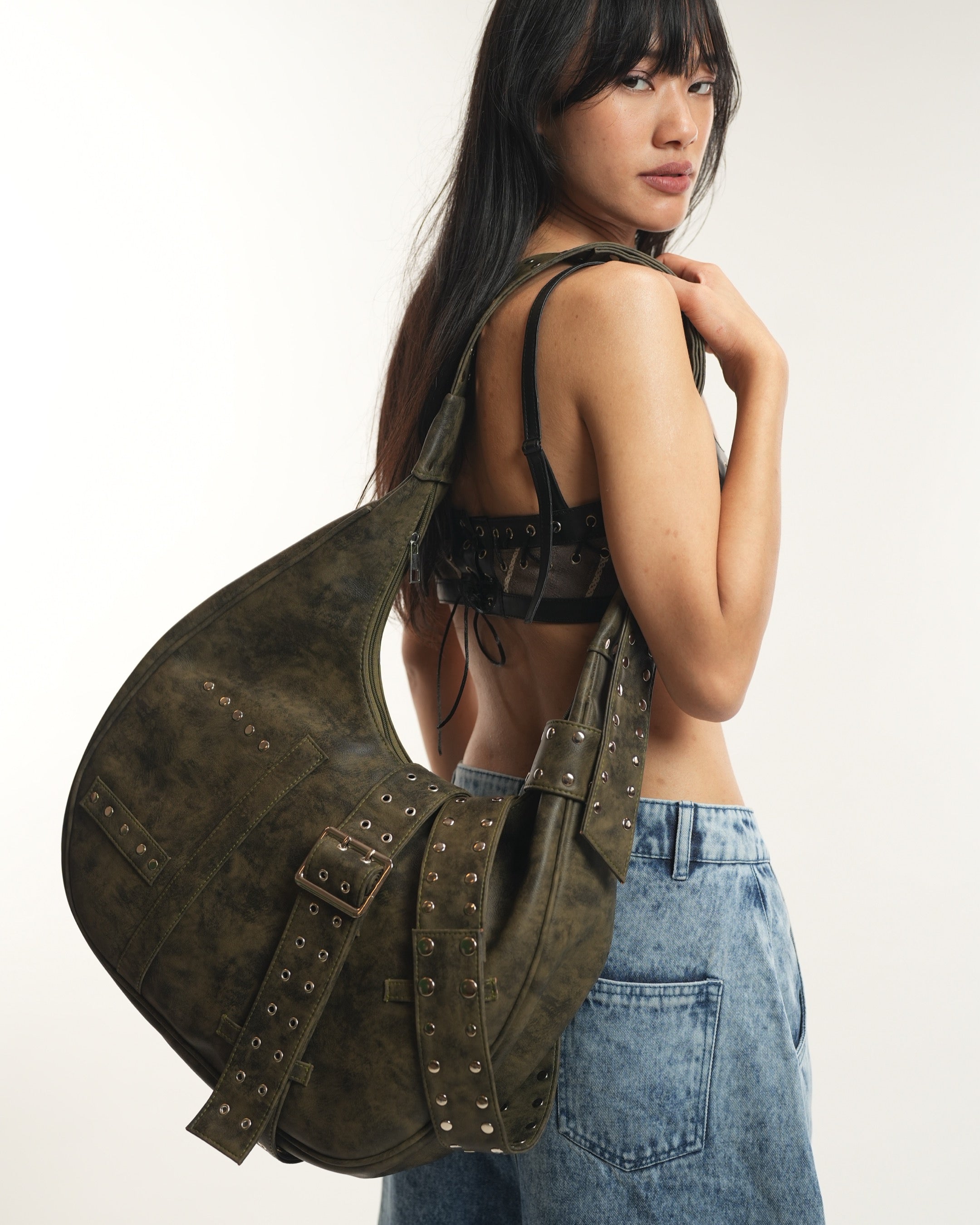 Rivet Hobo Bag