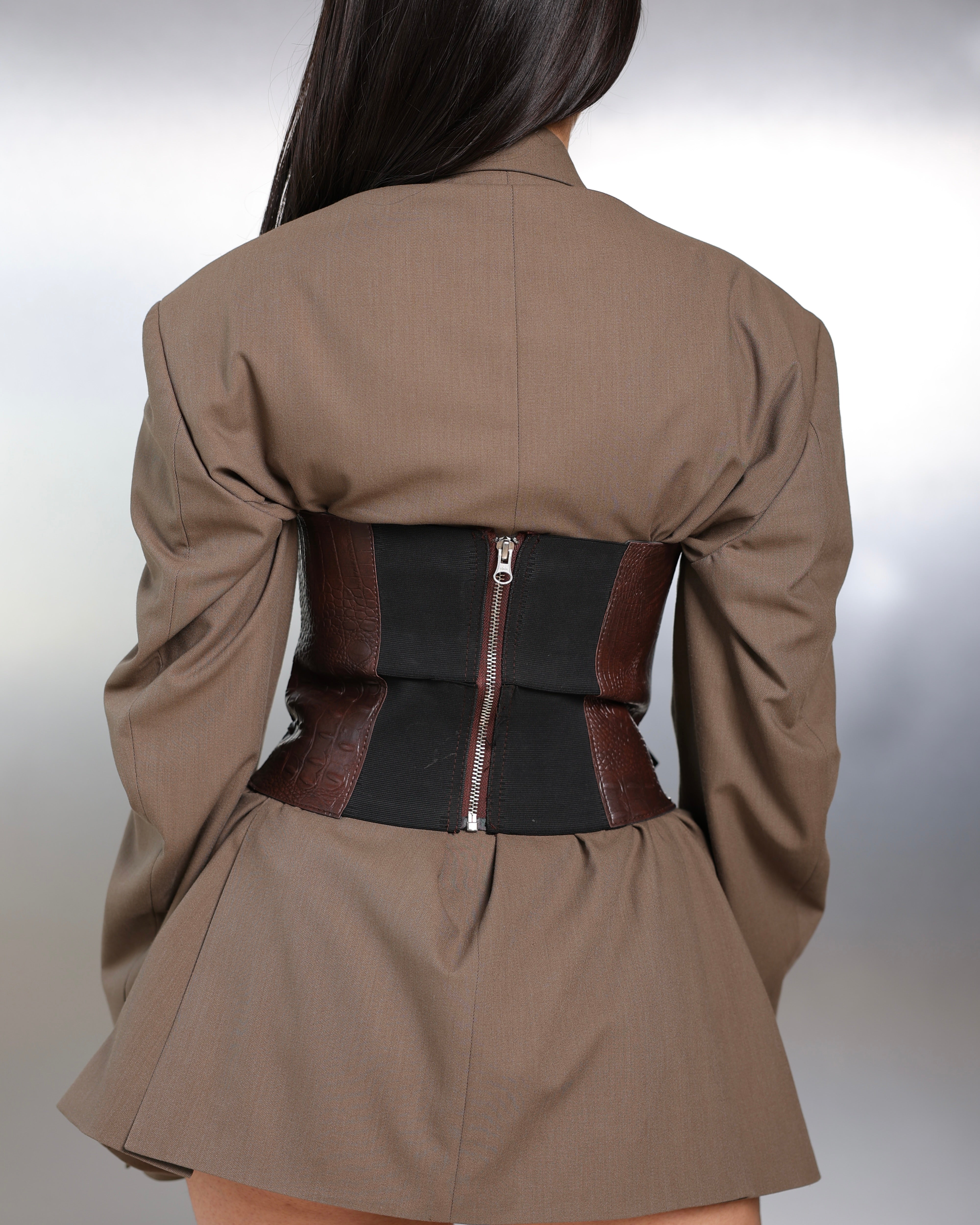 Vintage Croc Embossed Broad Belt