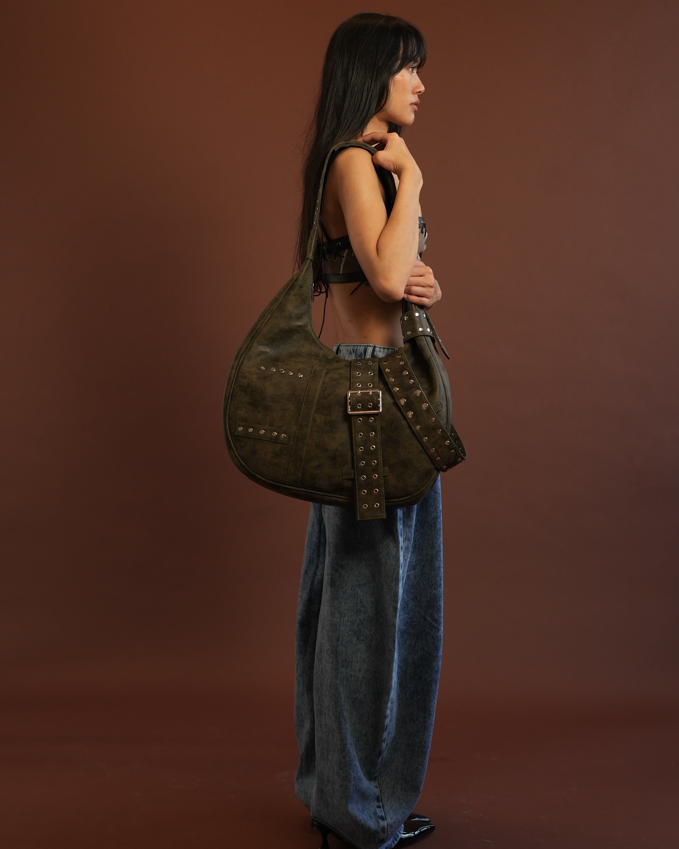 Rivet Hobo Bag