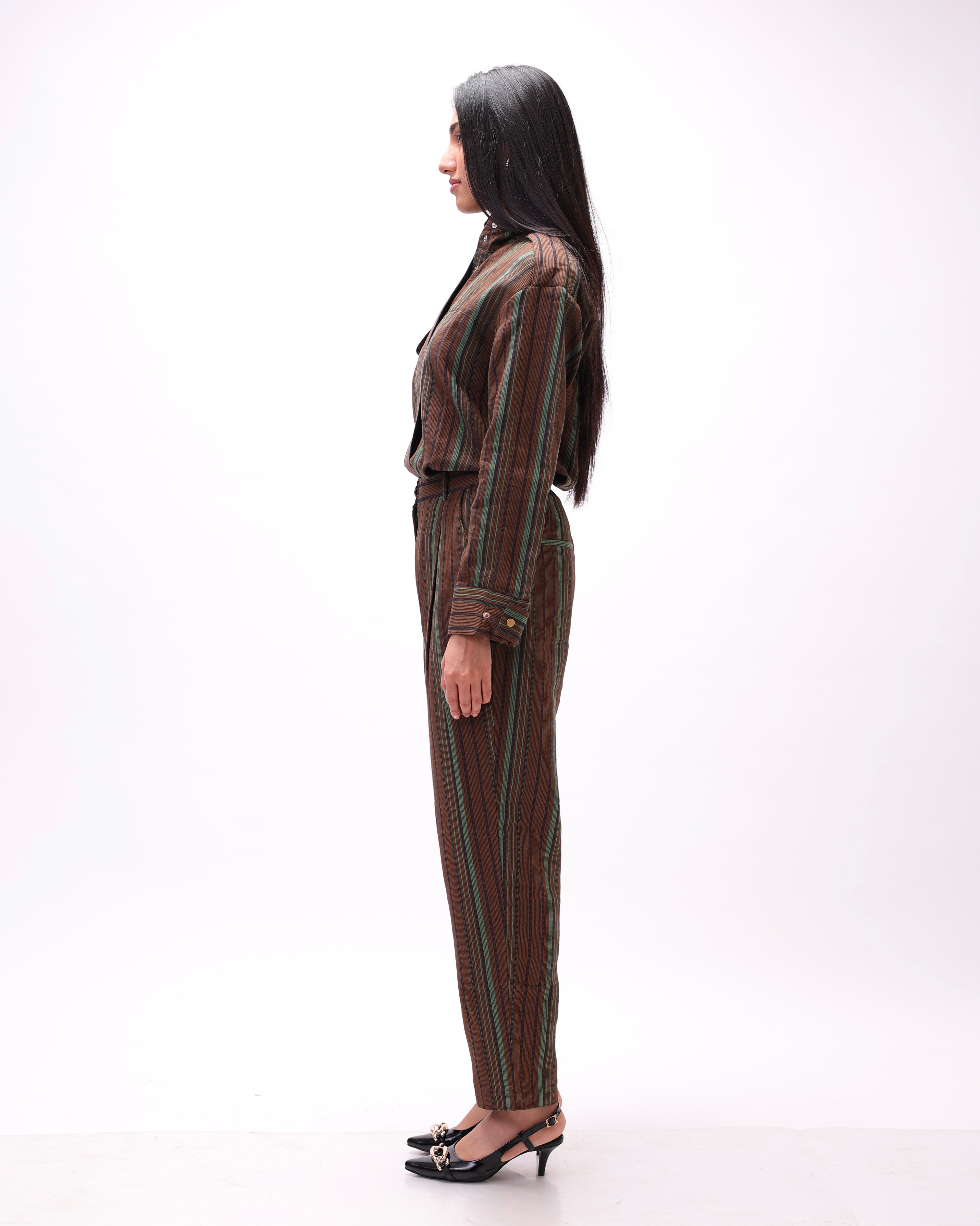 Green Pinstripe Pant