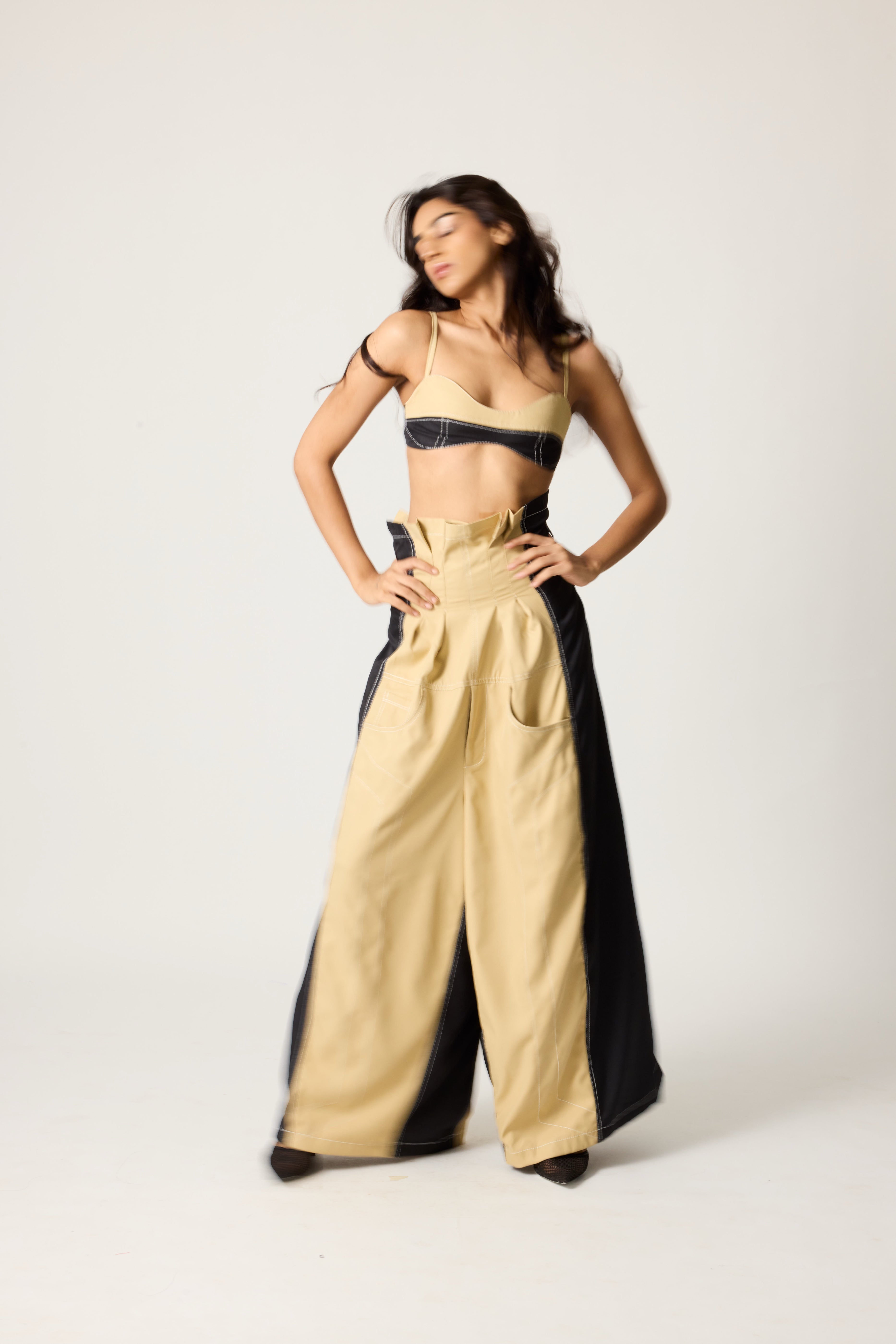 Erryn Beige Georgie Corset Denim