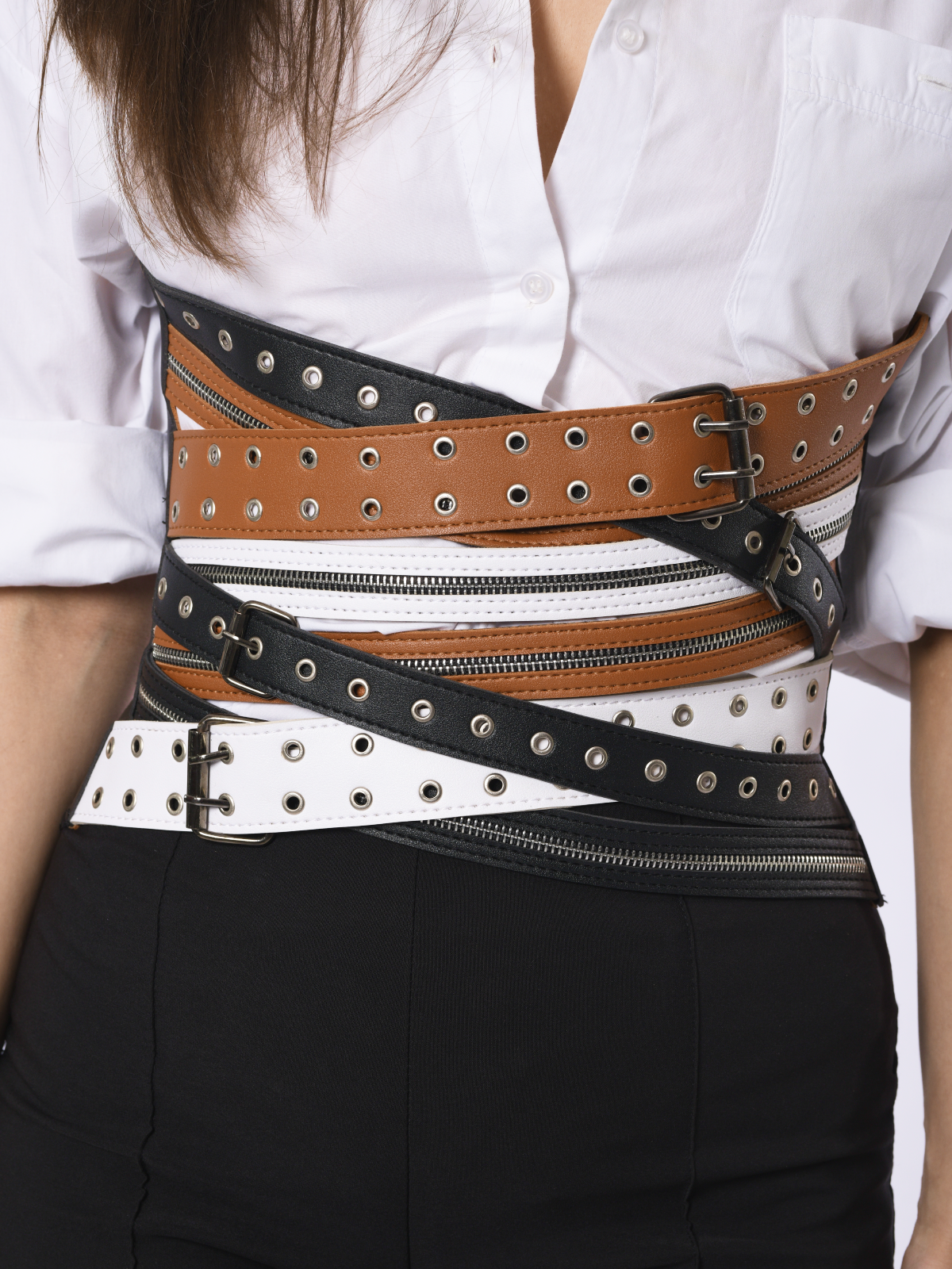 Moshy Abstract Layered Corset Belt