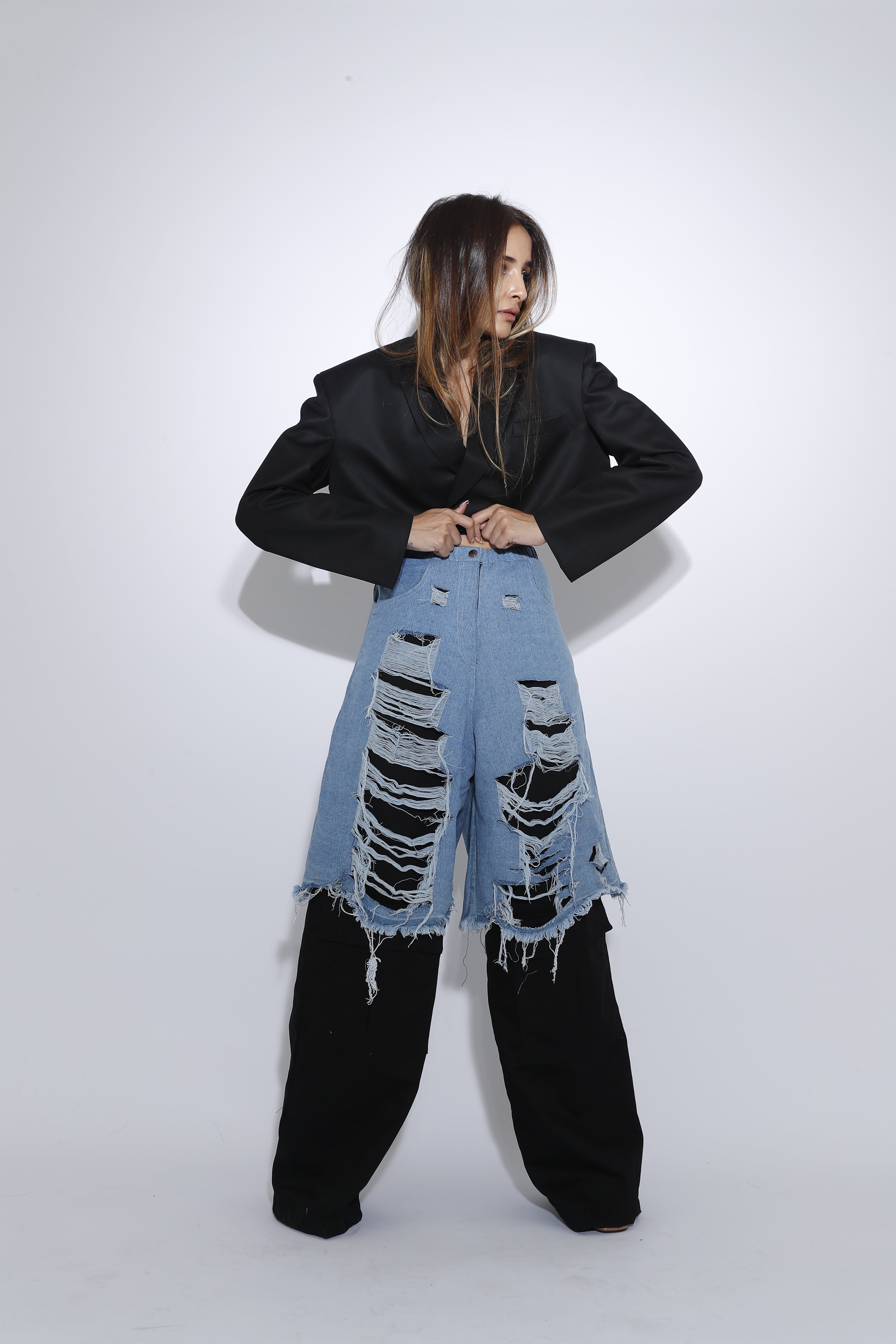 Xia Frayed Denim