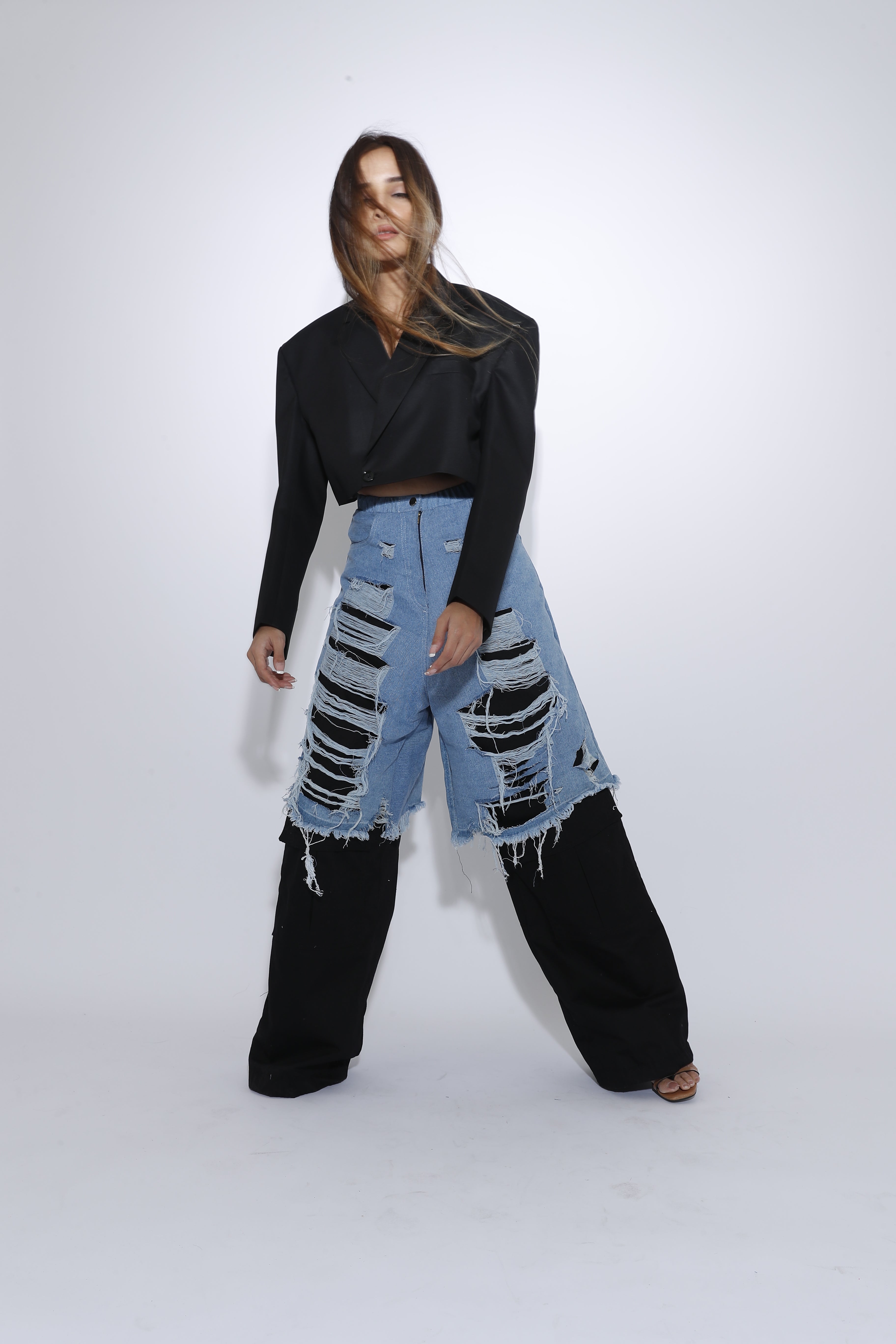 Xia Frayed Denim