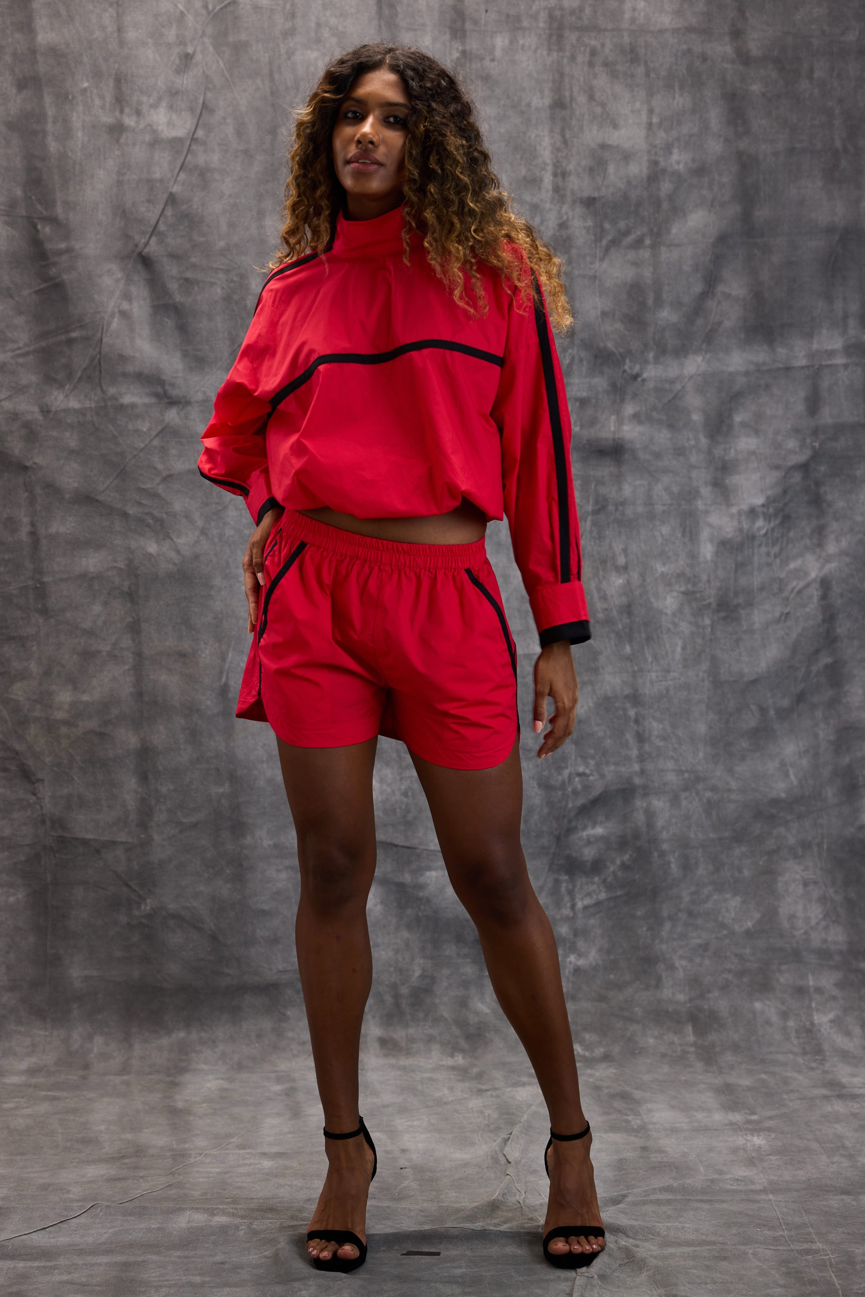 Red Block Shorts