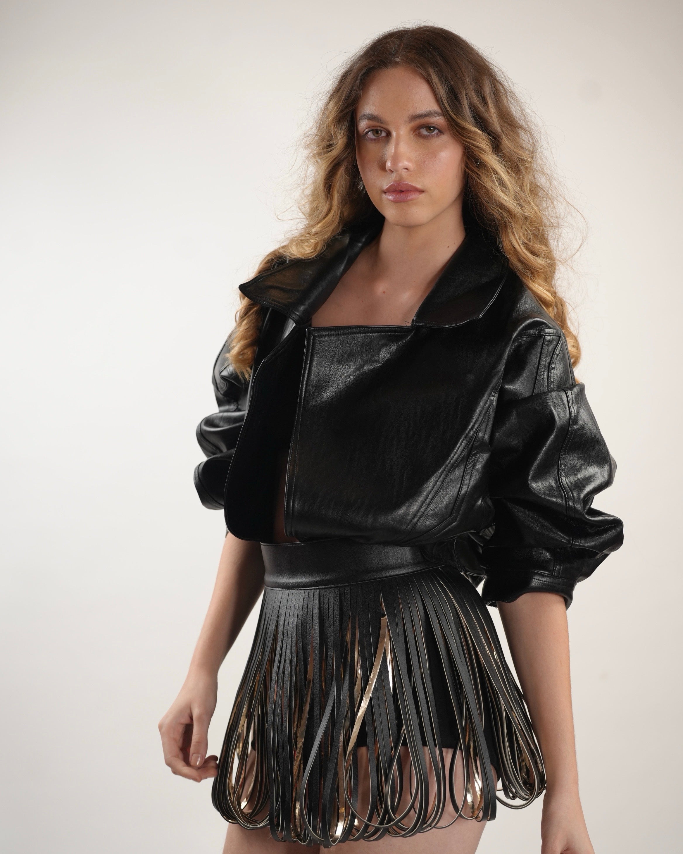 Scarlet Fringe Skirt