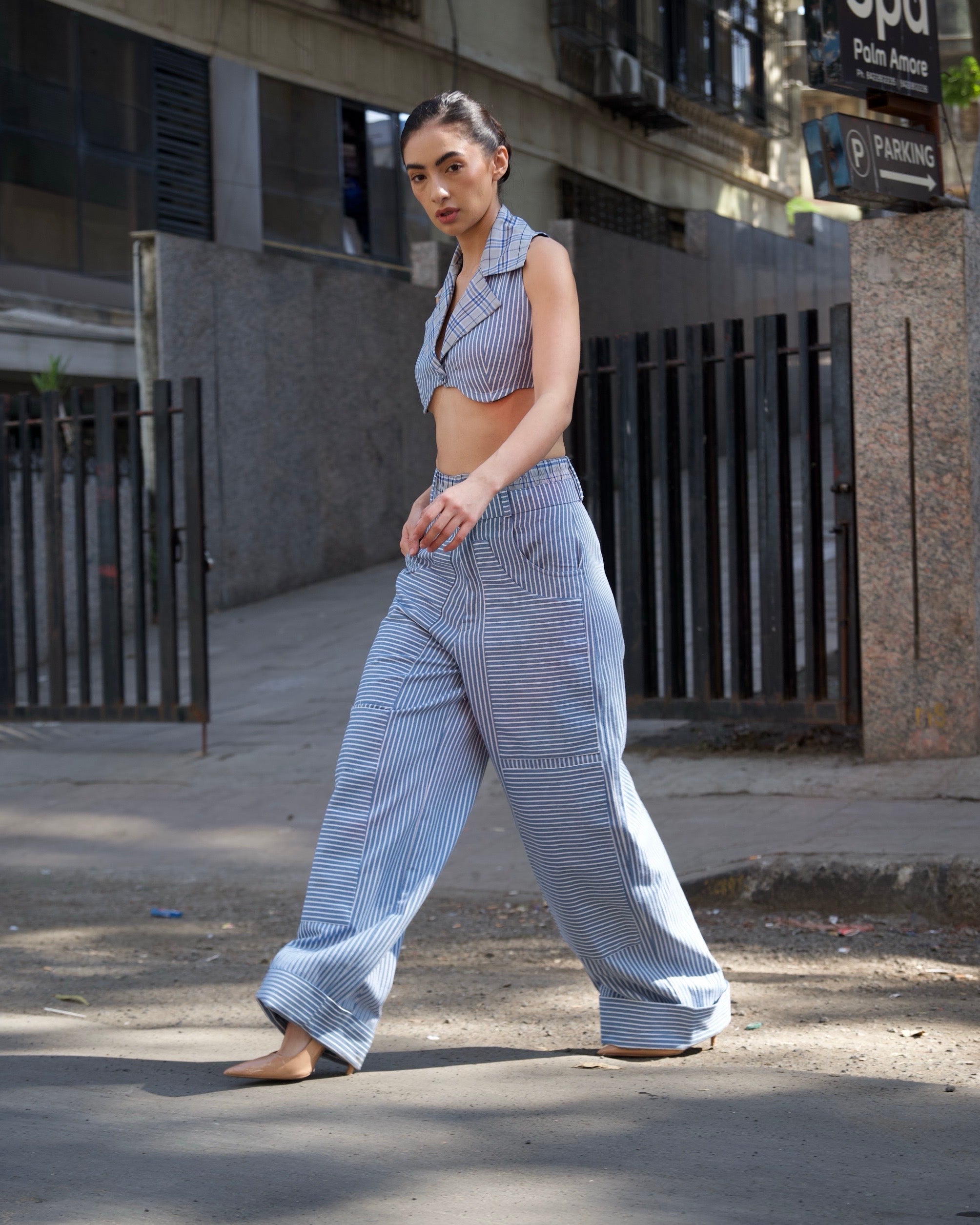 Luna Stripe Halter Top