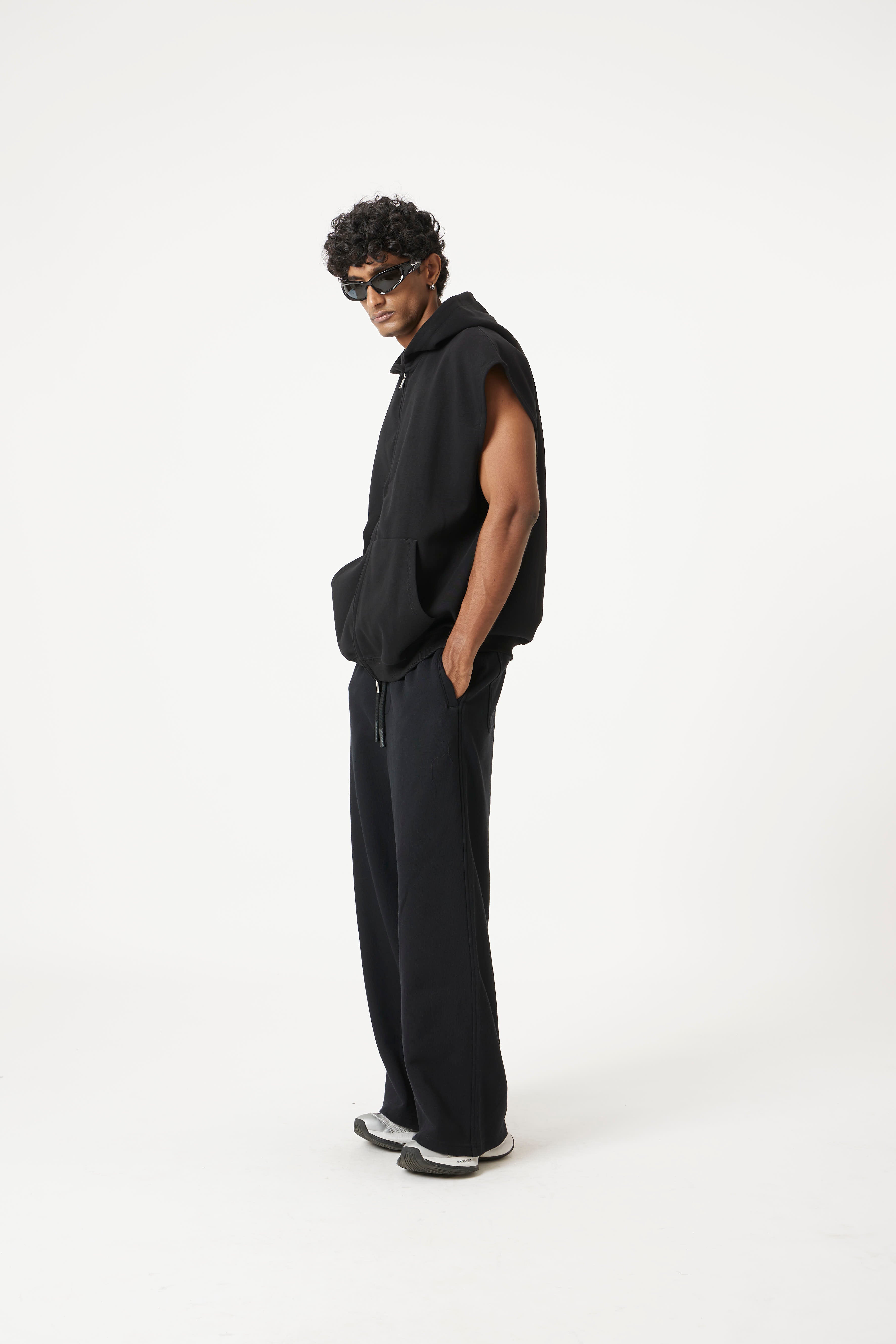 Black Easy Drop Pants