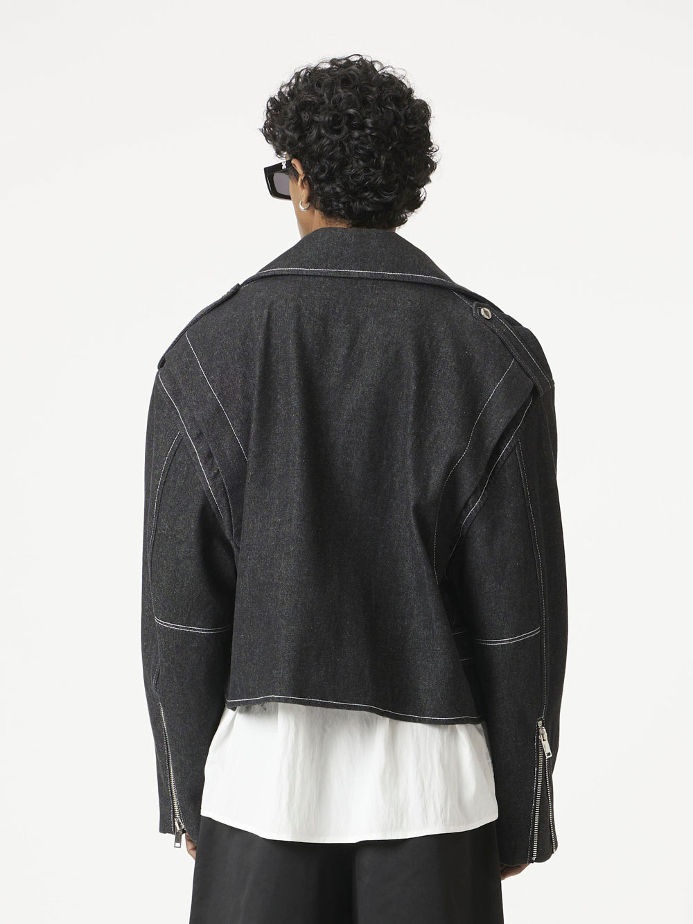 Crop Black Biker