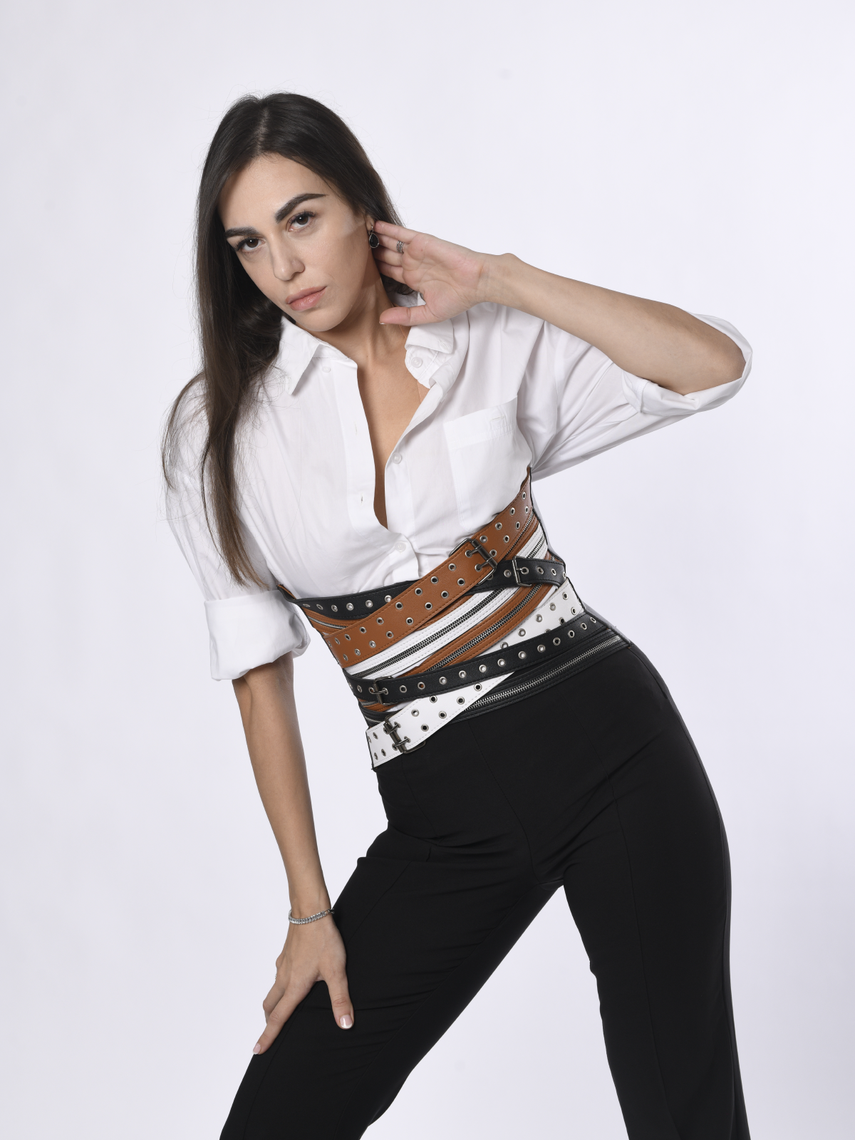 Moshy Abstract Layered Corset Belt