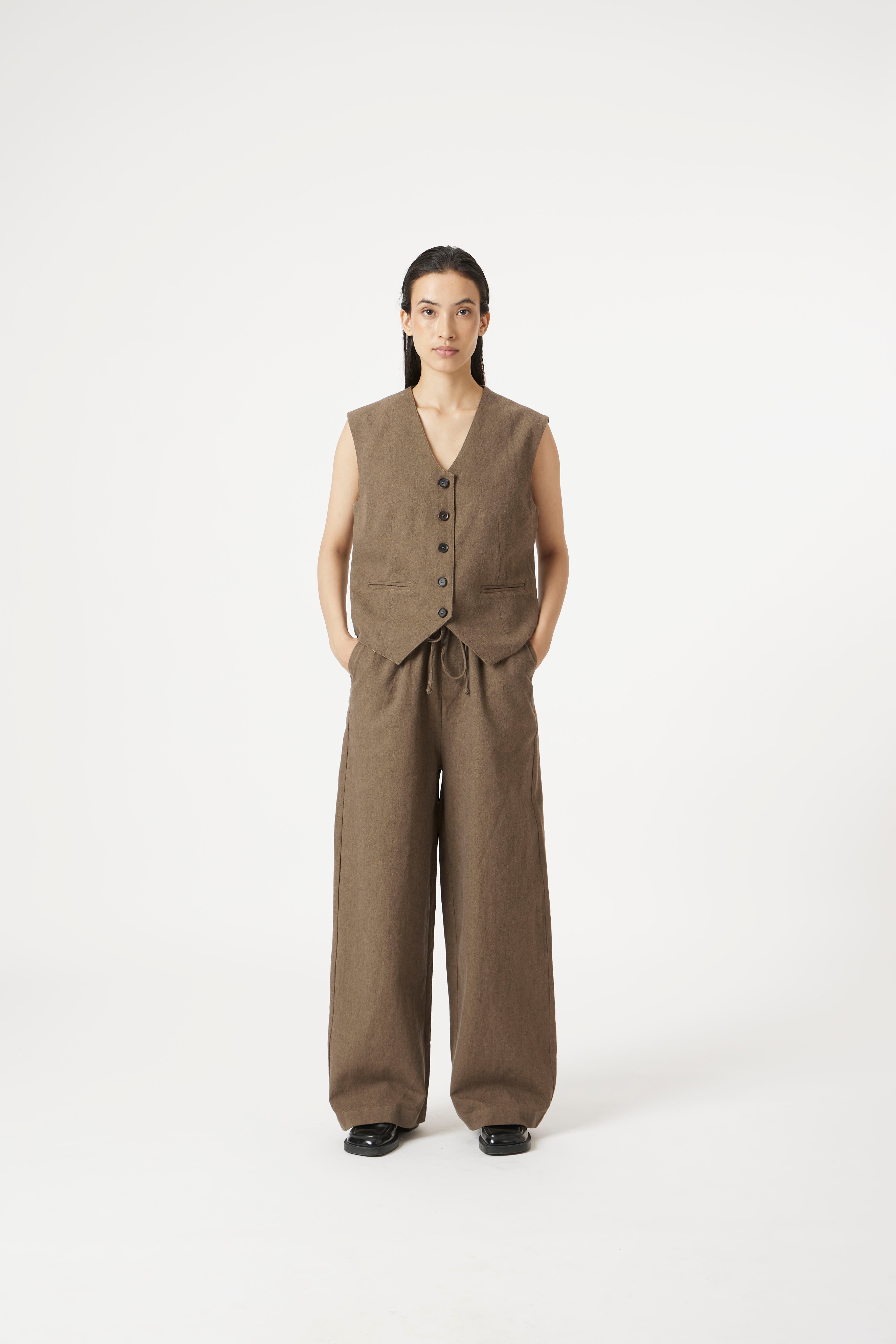 Brown Linen Set
