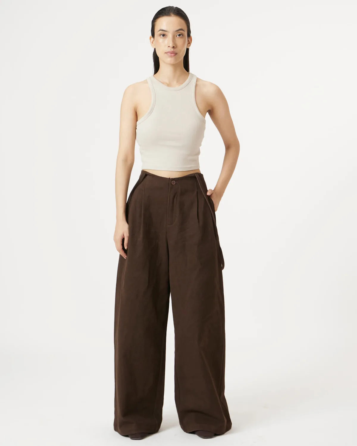 Brown Simple Pants