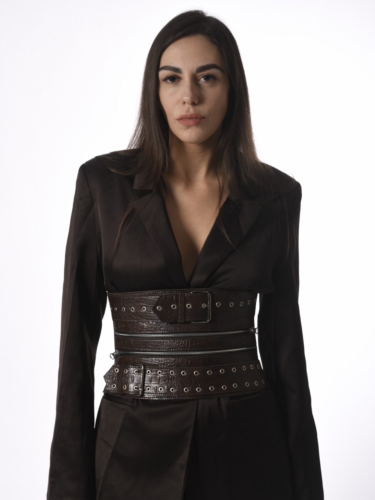 Vintage Croc Embossed Broad Belt