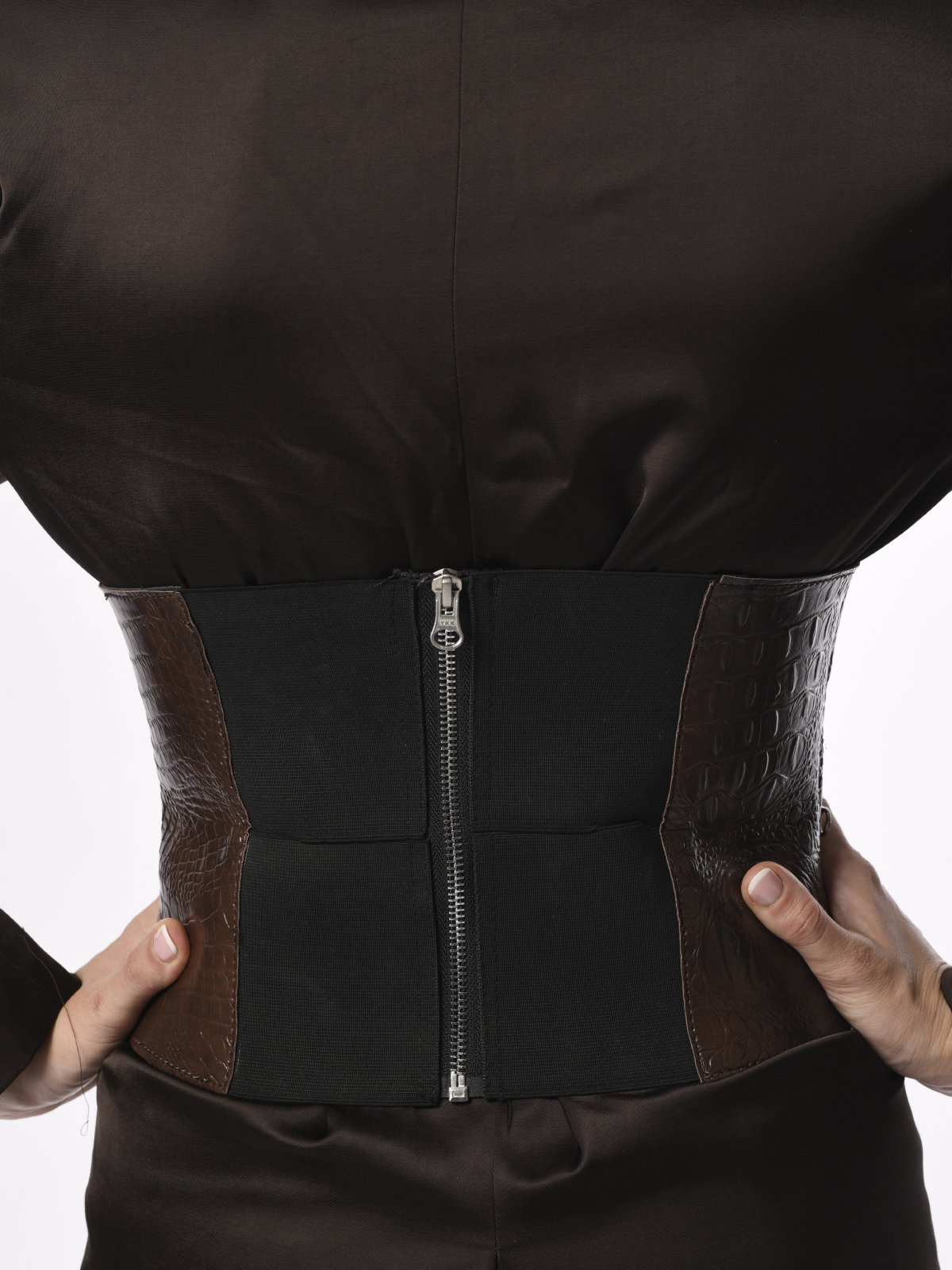 Vintage Croc Embossed Broad Belt