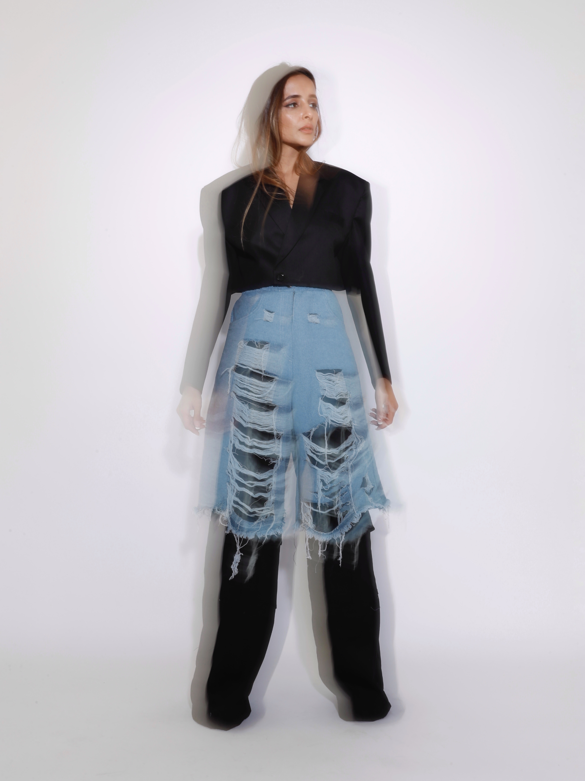 Xia Frayed Denim