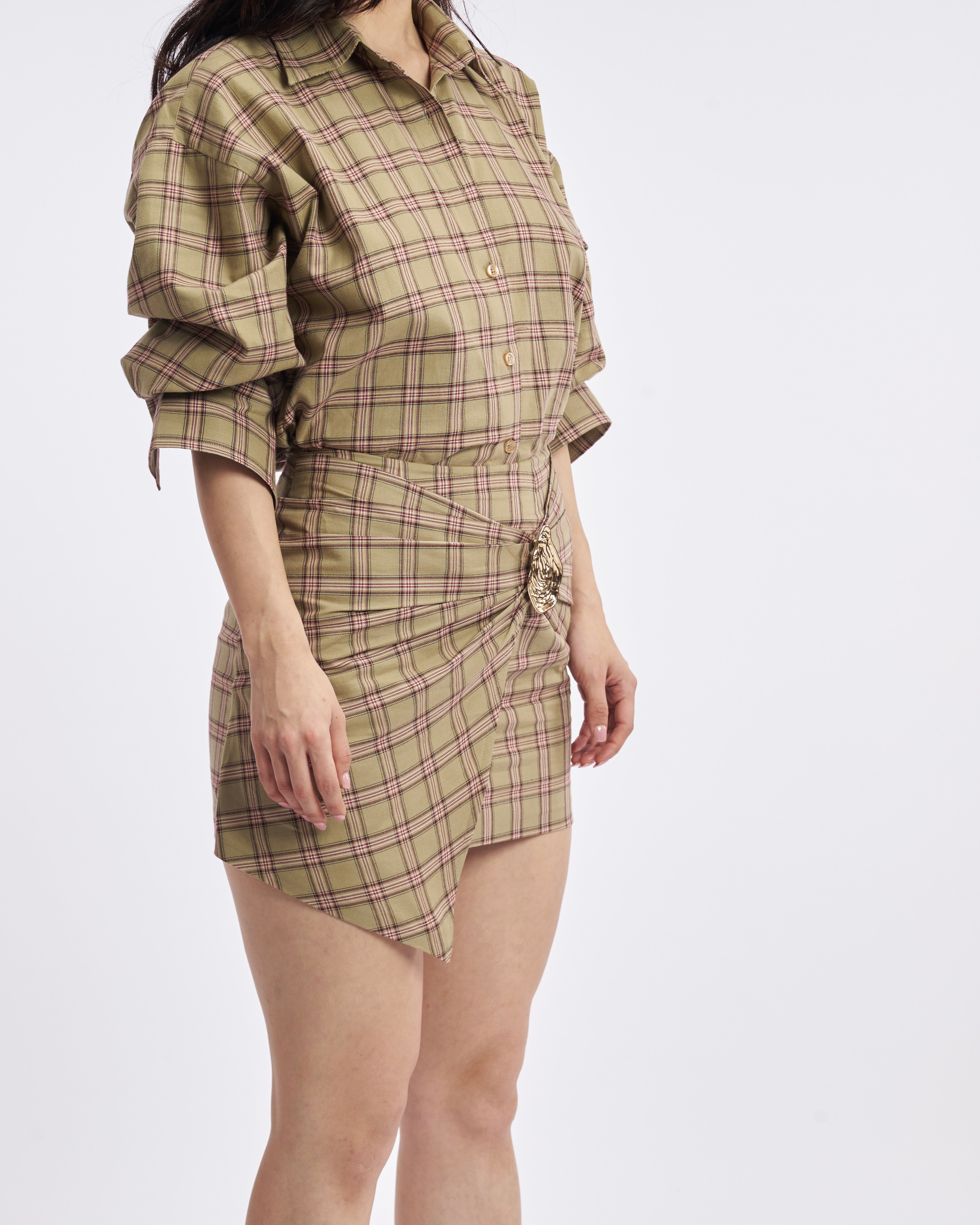 Green checkered Skirt