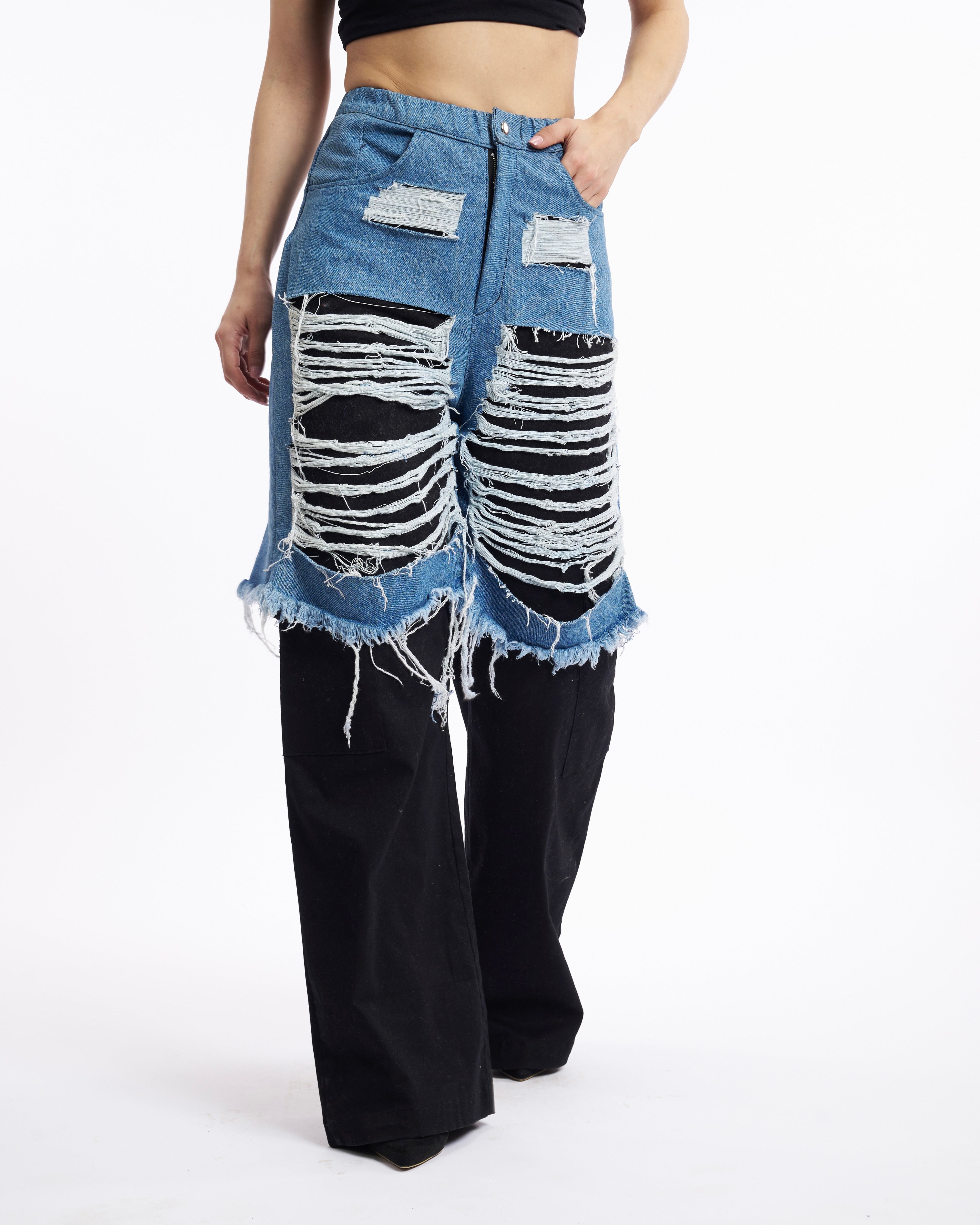 Xia Frayed Denim