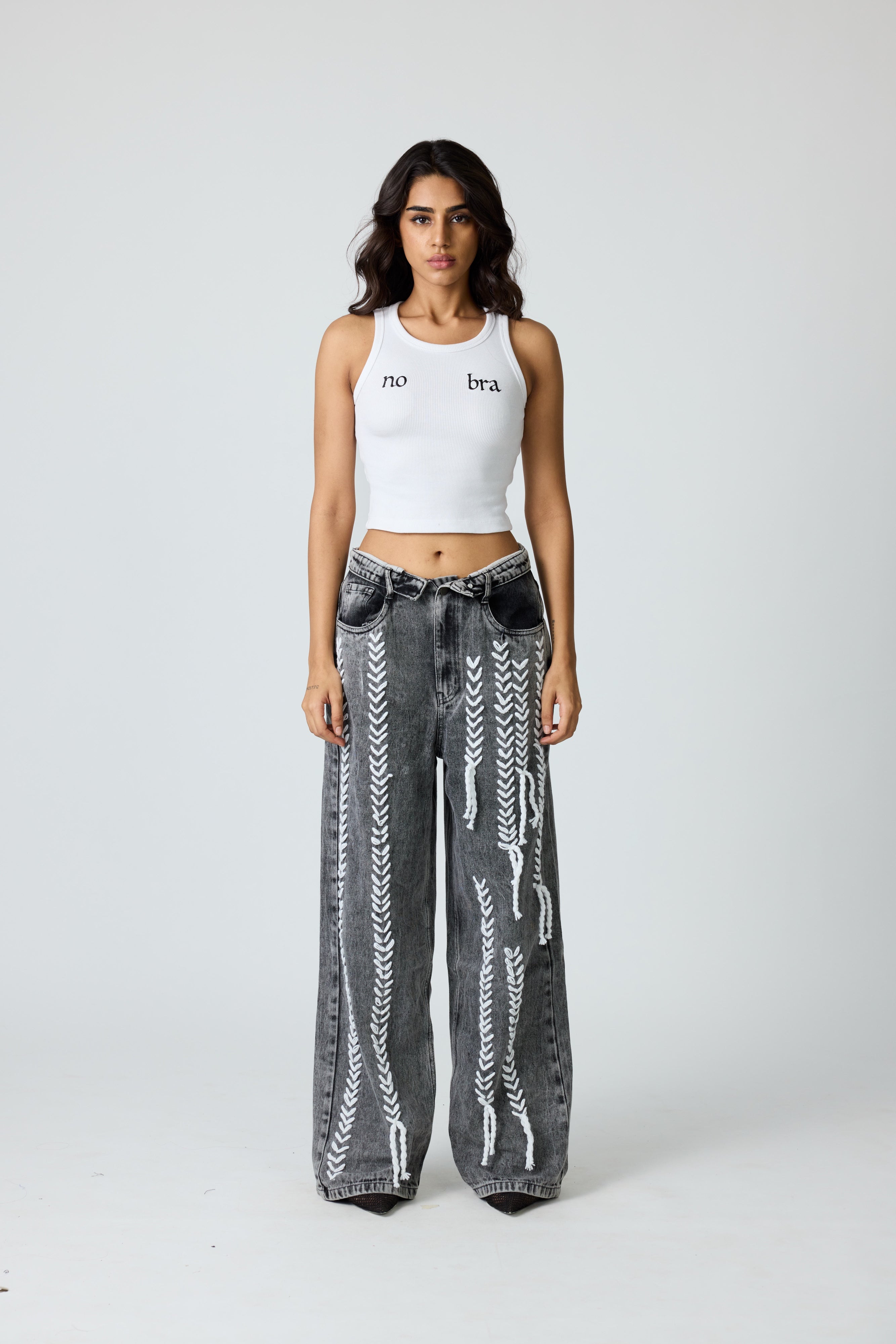 No Bra Ribbed Tank Top