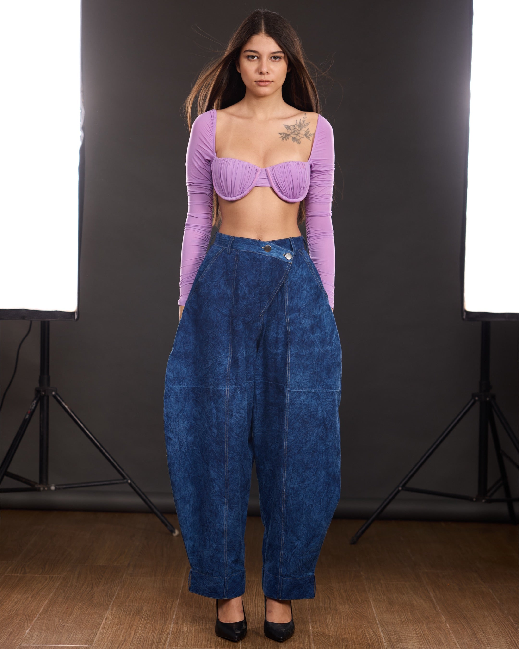 Washed Barrel Denim