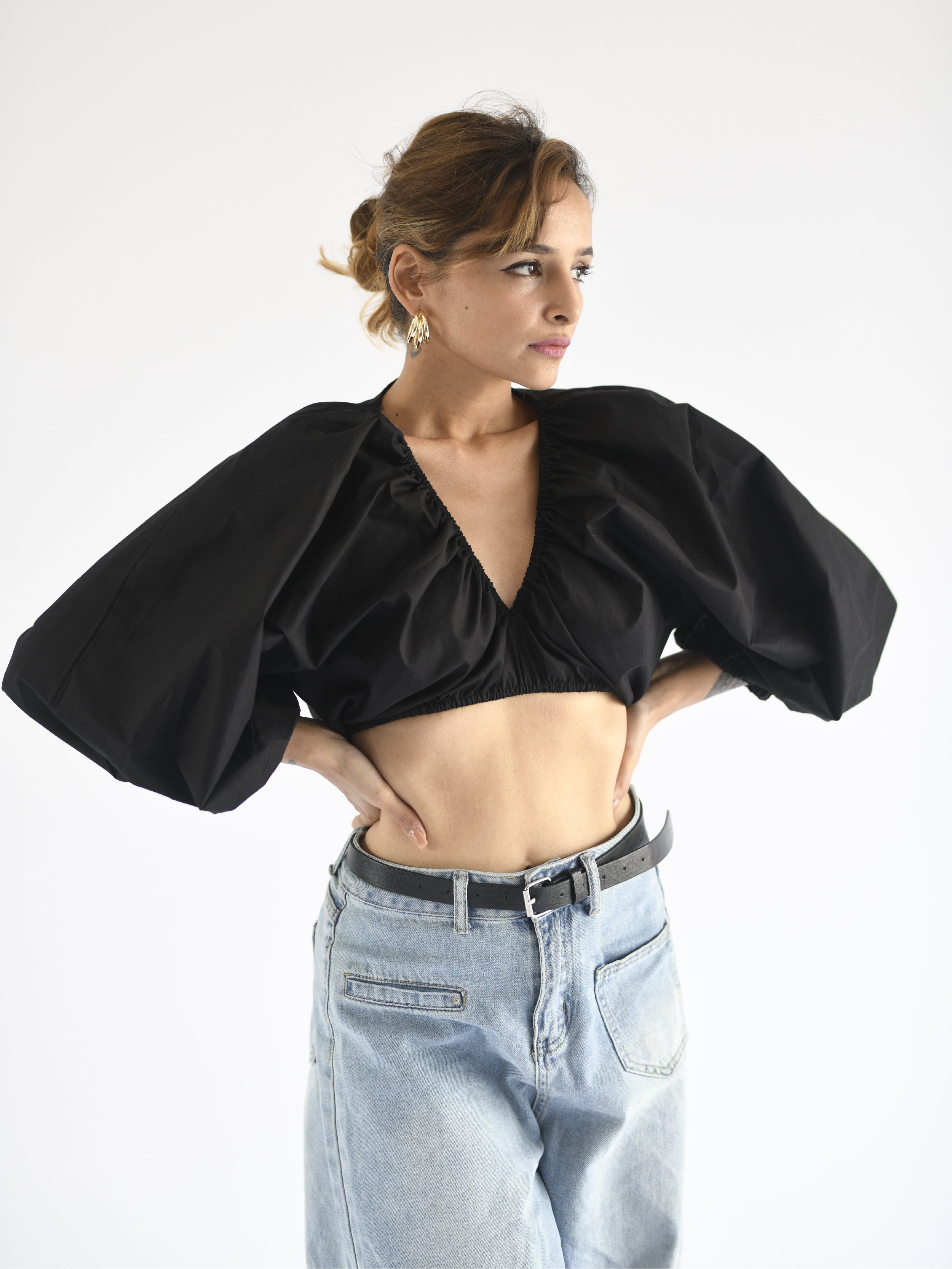 Pista Rapid Print Cotton Crop Top main image 0