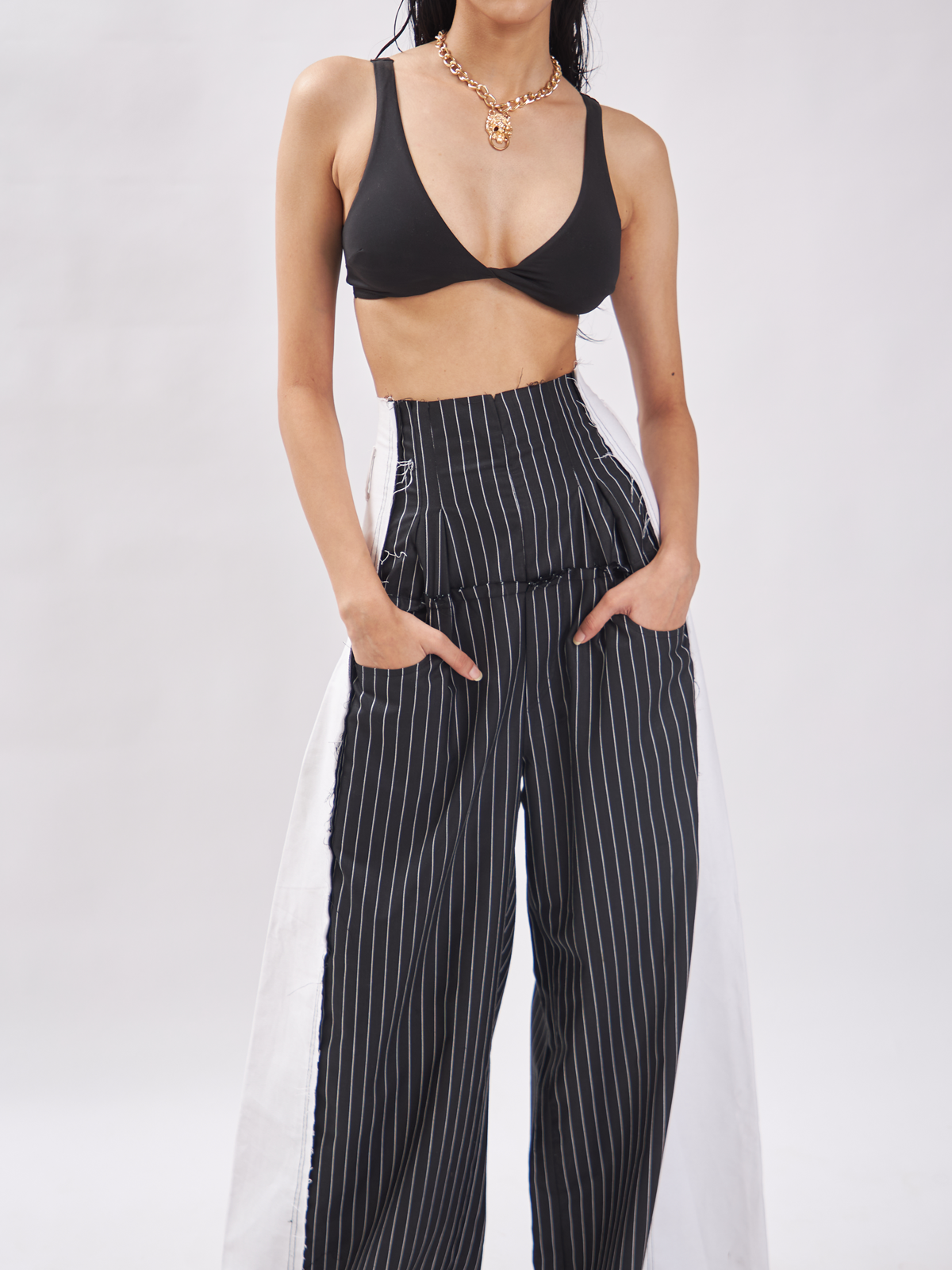 Georgie Pinstripe Corset Pants