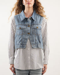 White Pinstripe Shirt