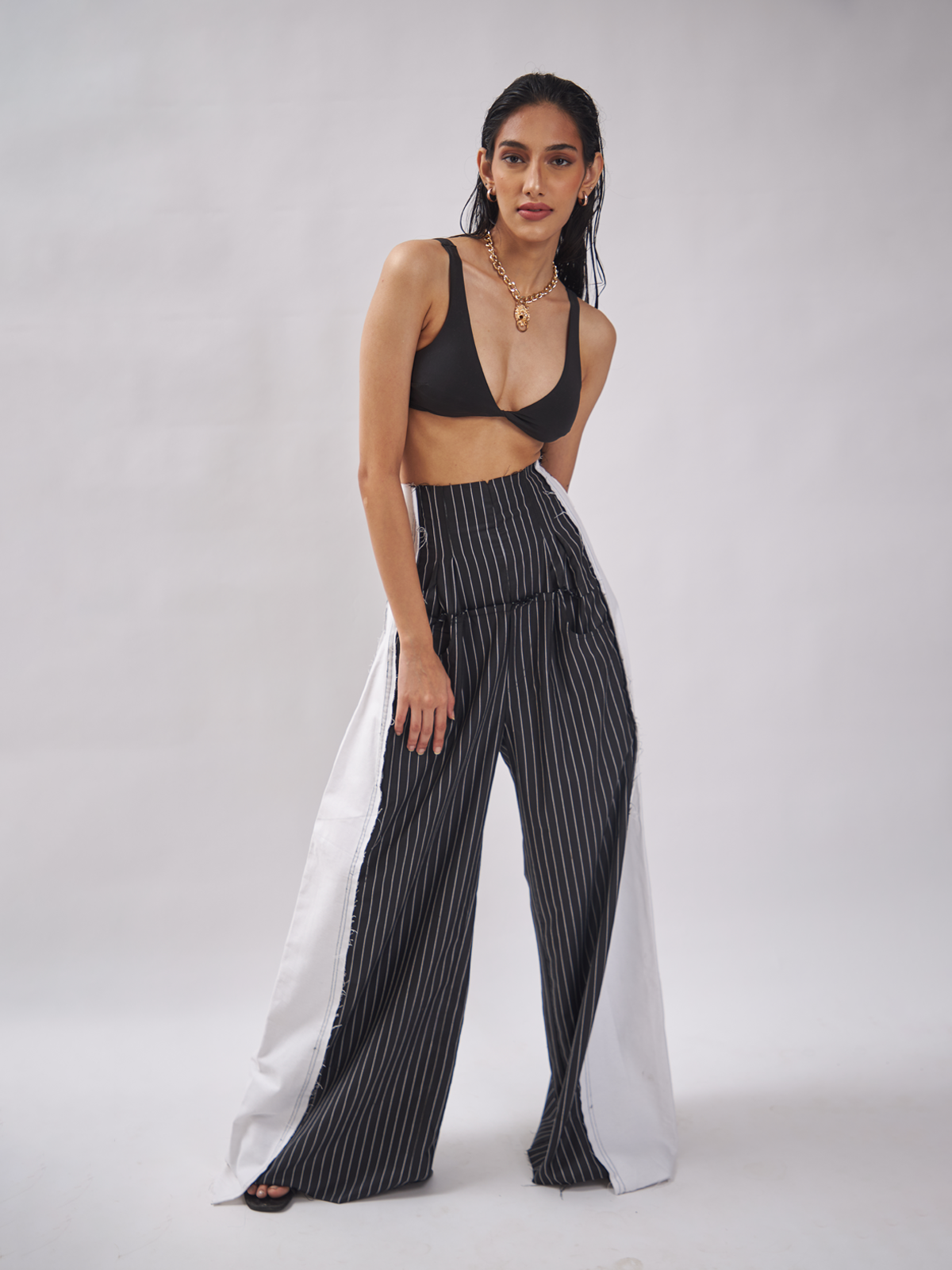 Georgie Pinstripe Corset Pants