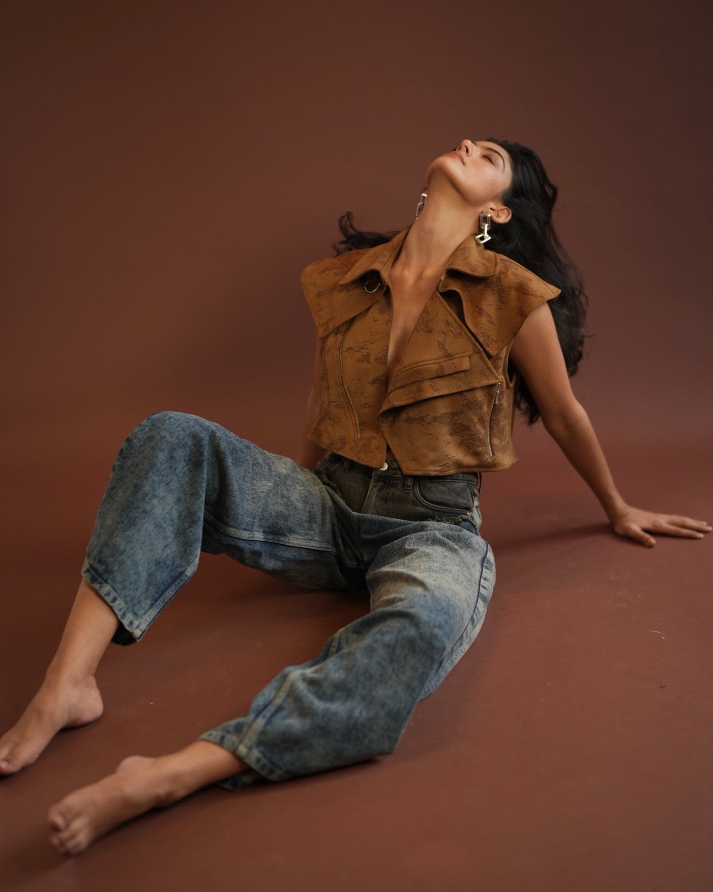 Suede Crop Vest