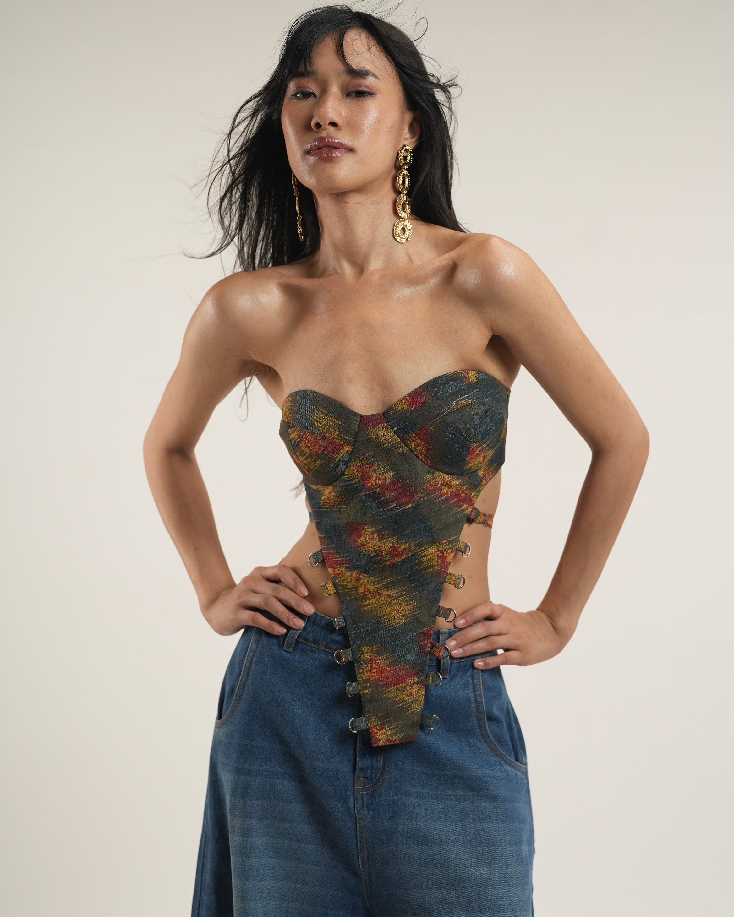Washed Brown Corset