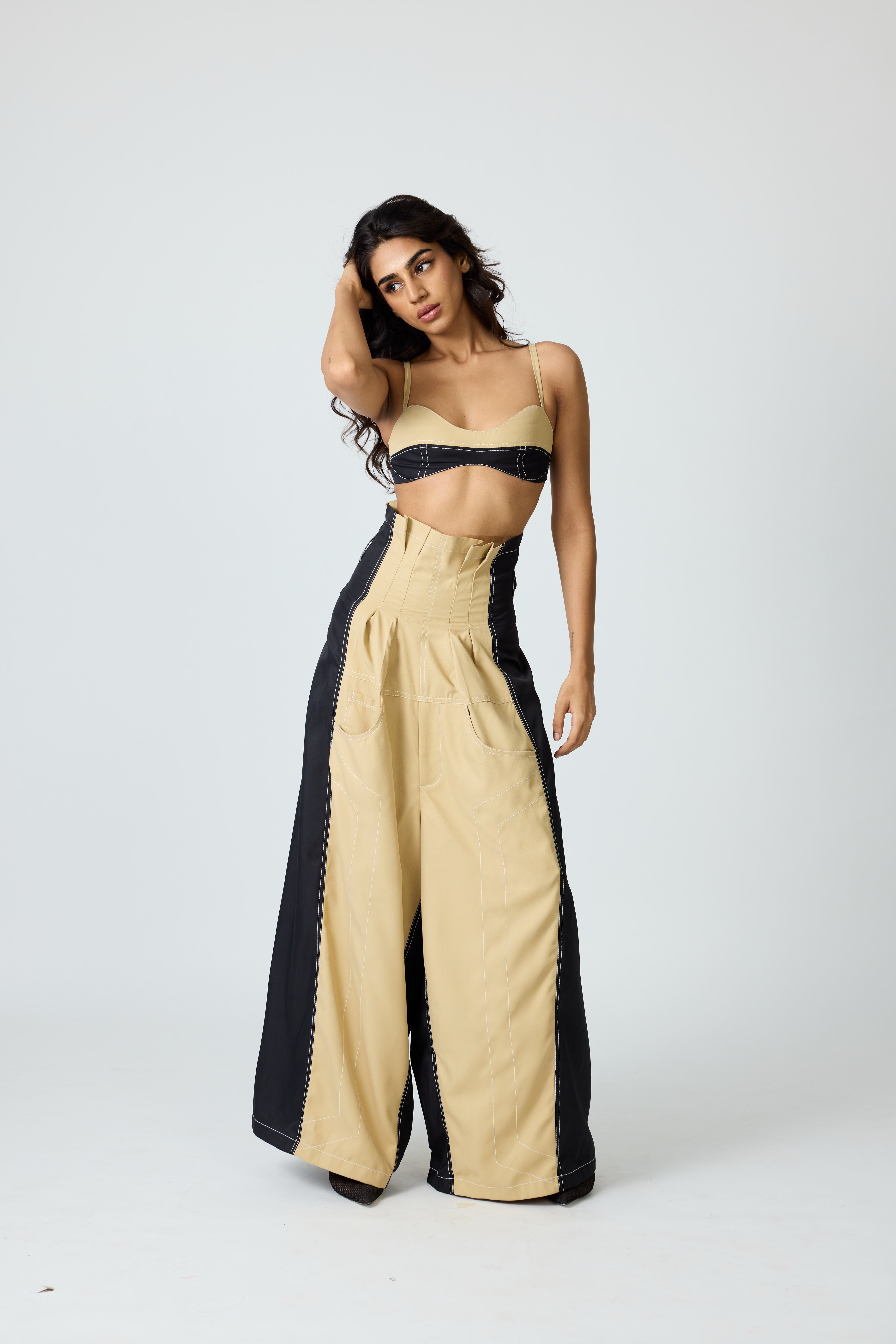 Erryn Beige Georgie Corset Denim