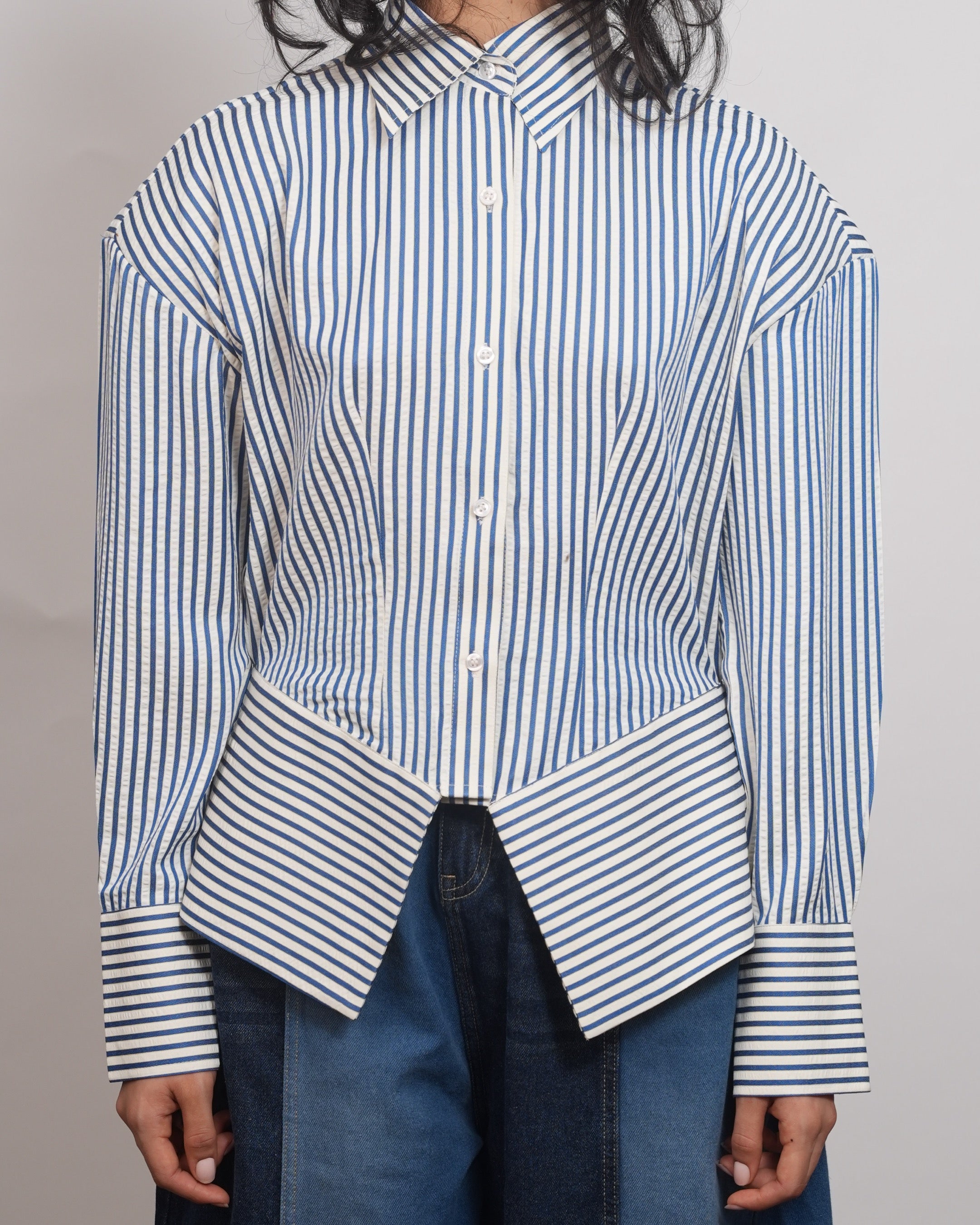 Structured stripes shirt