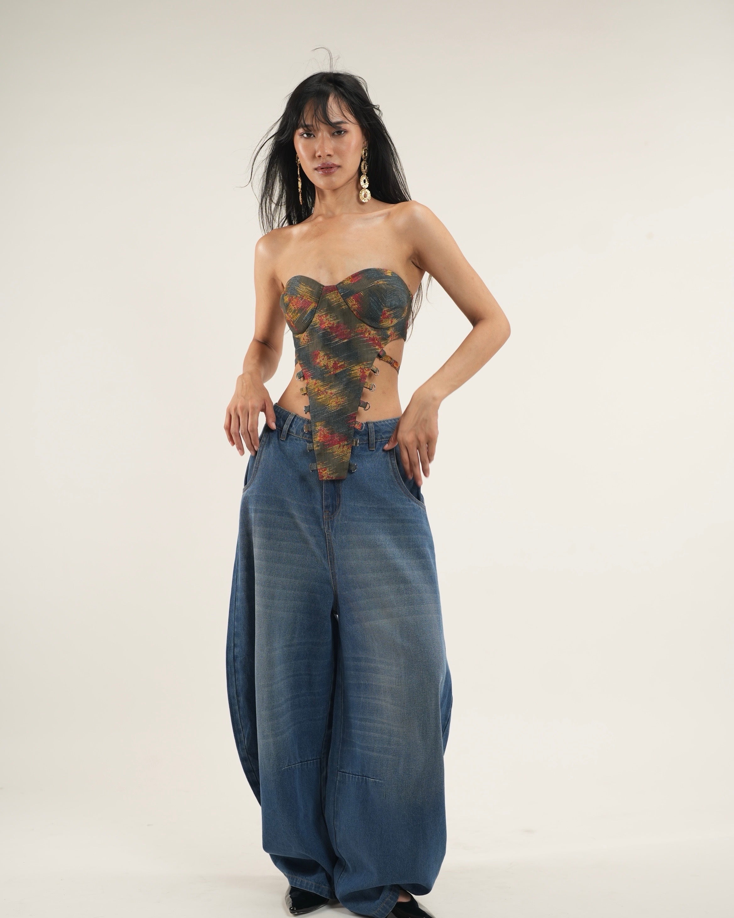 Washed Brown Corset
