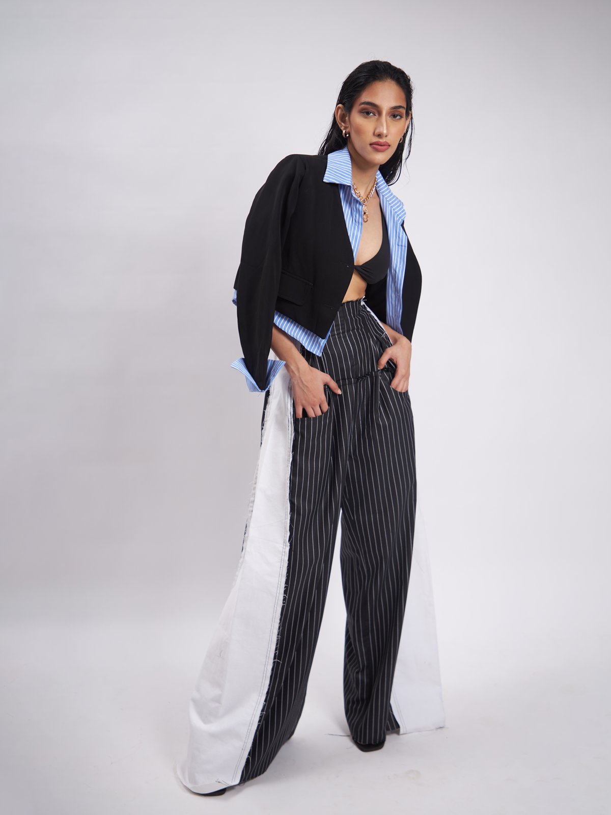 Georgie Pinstripe Corset Pants