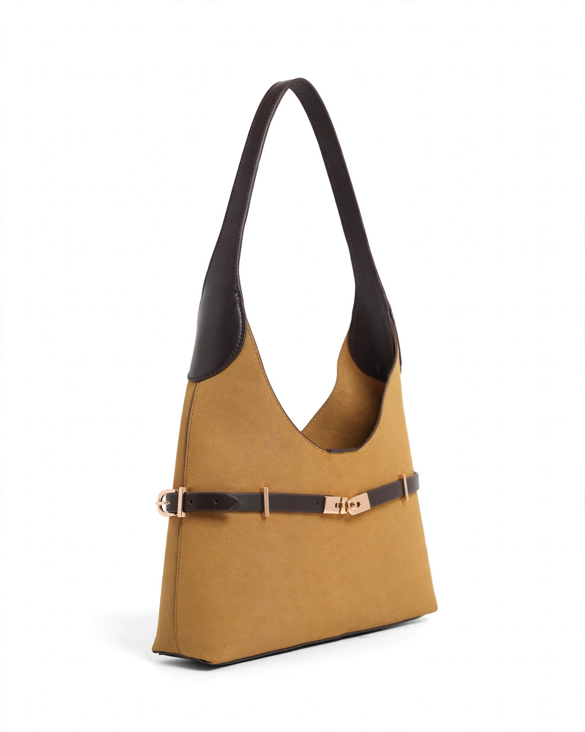 Aurelia Suede Belted Hobo Bag