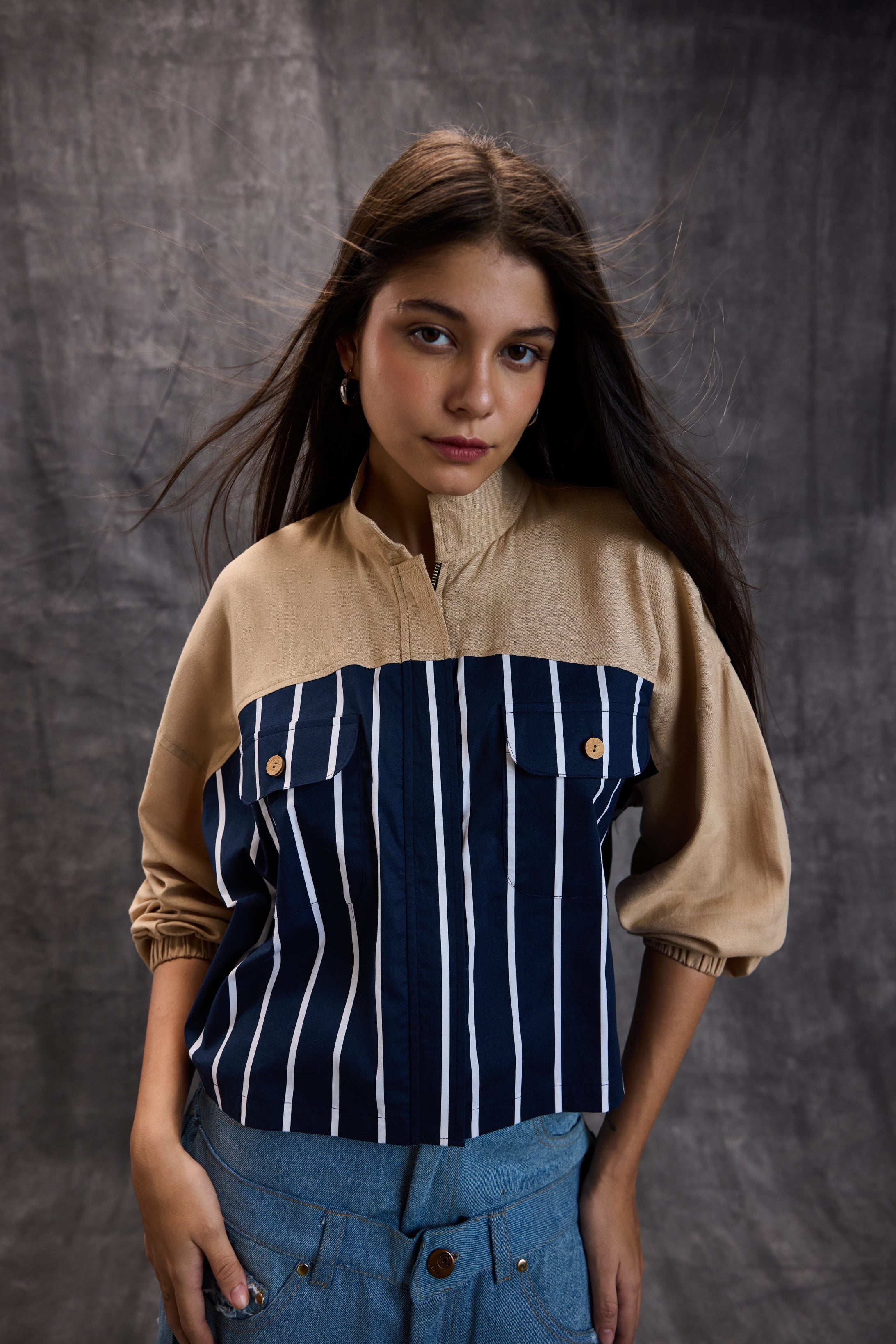 Harbor Stripe Utility Shirt