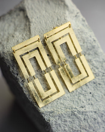 Art Deco Maze Earrings