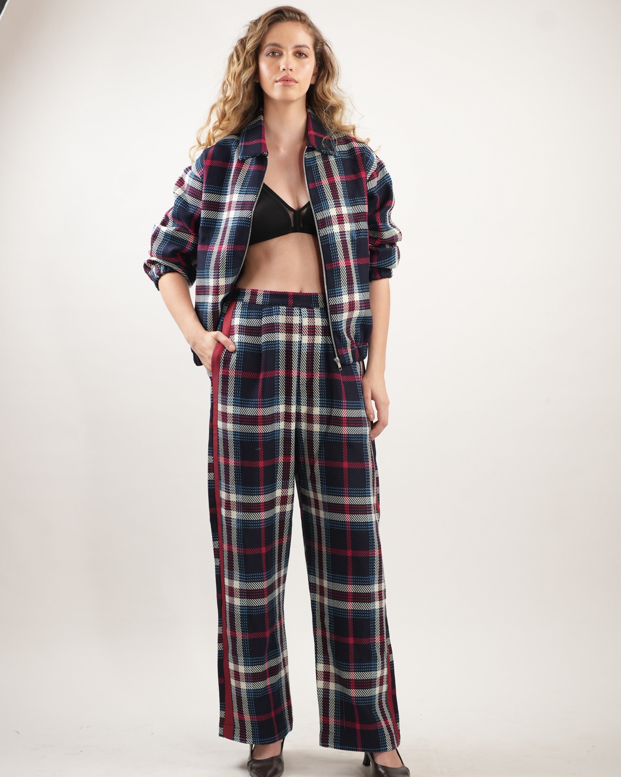 Tri-colour Tartan Jacket