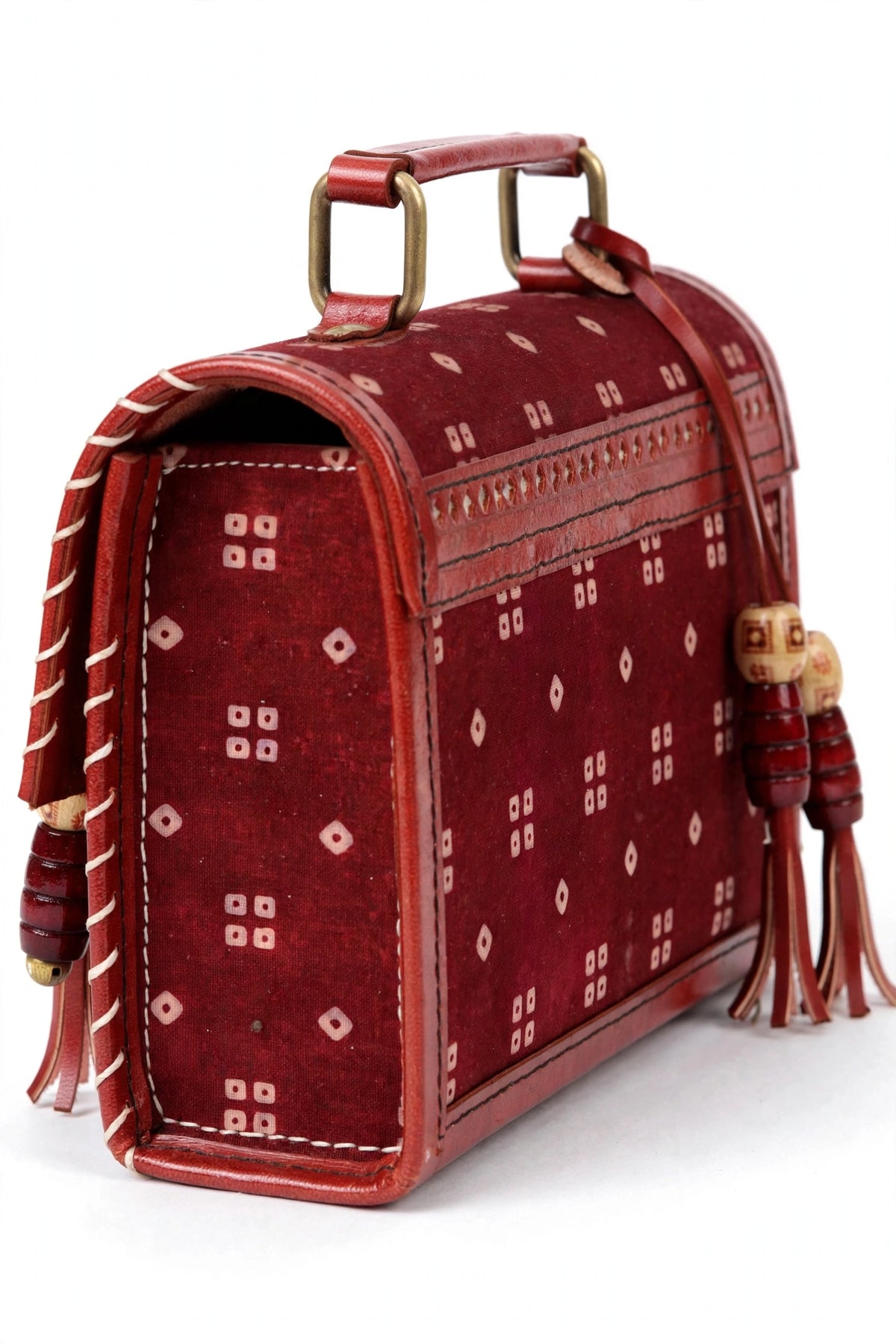 Maroon Bandhej Sling