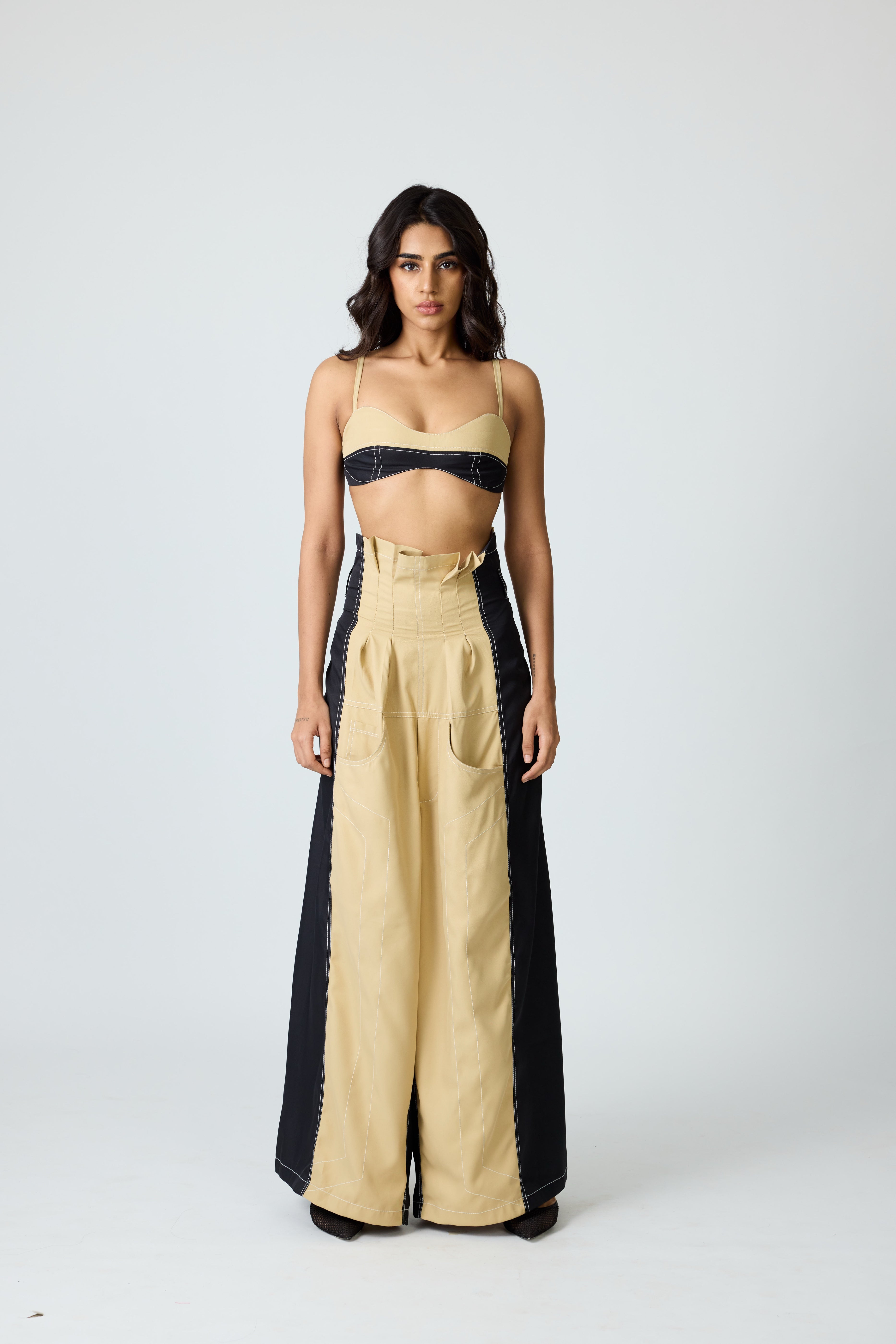 Erryn Beige Georgie Corset Denim
