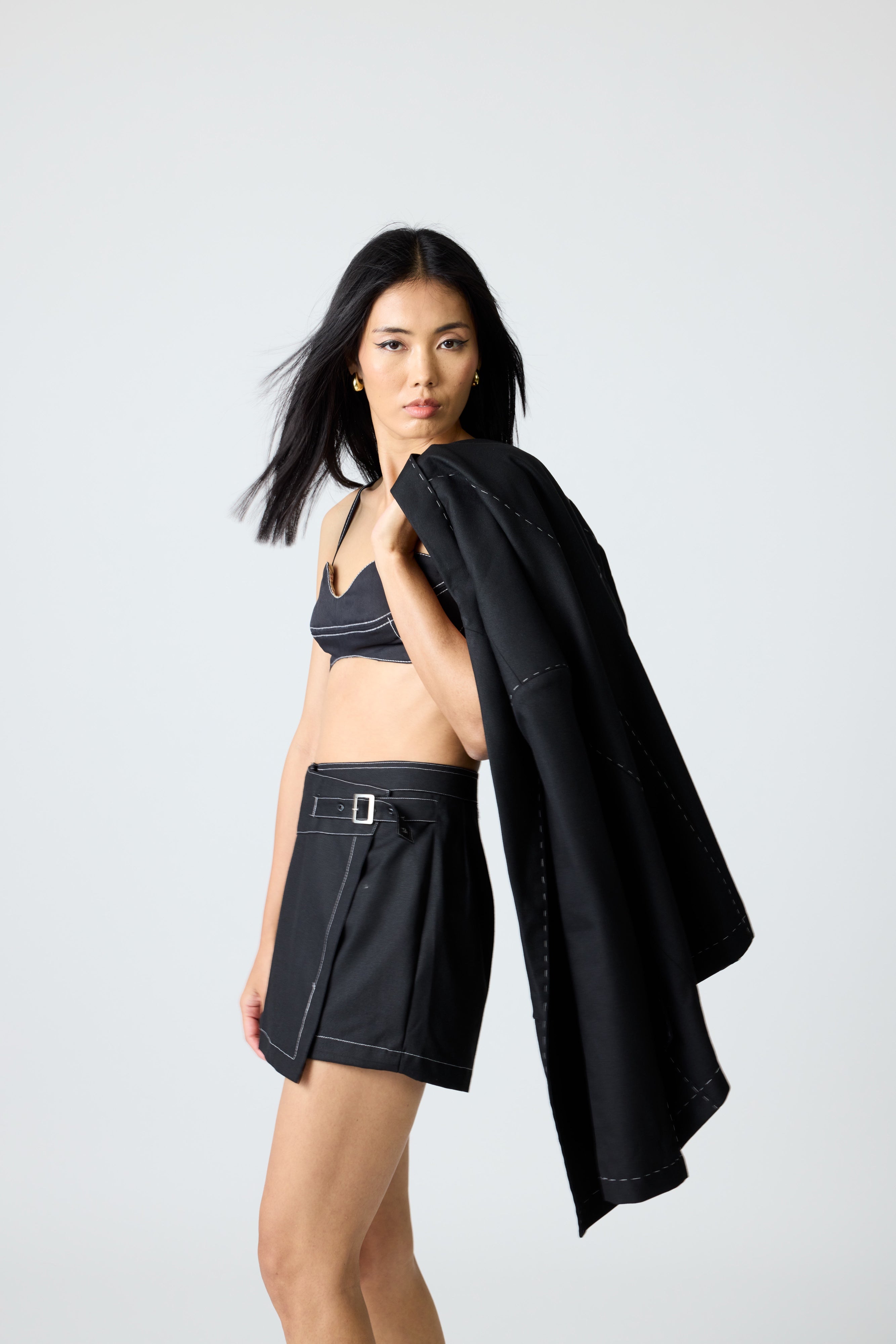 Erryn Black Skort
