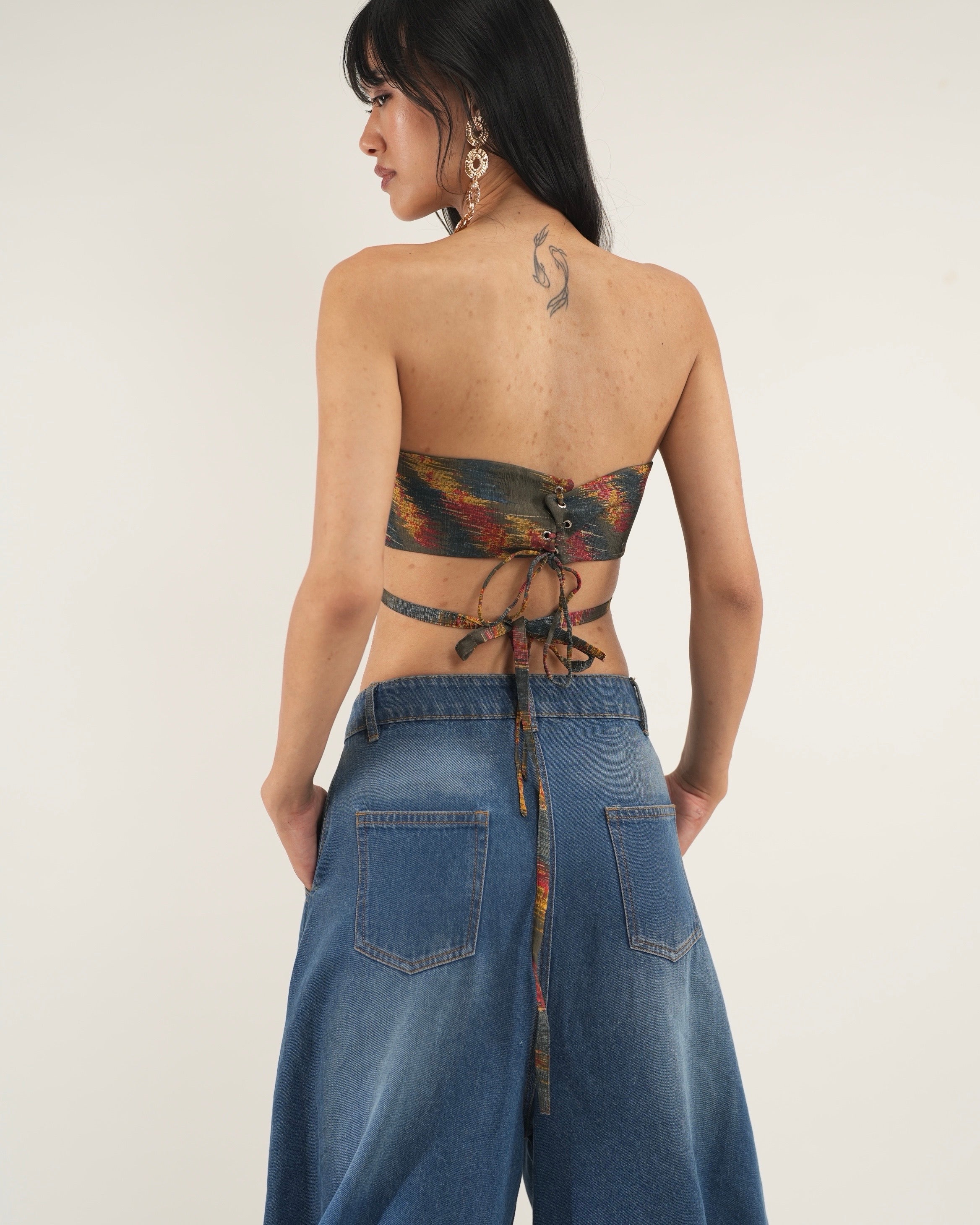 Washed Brown Corset