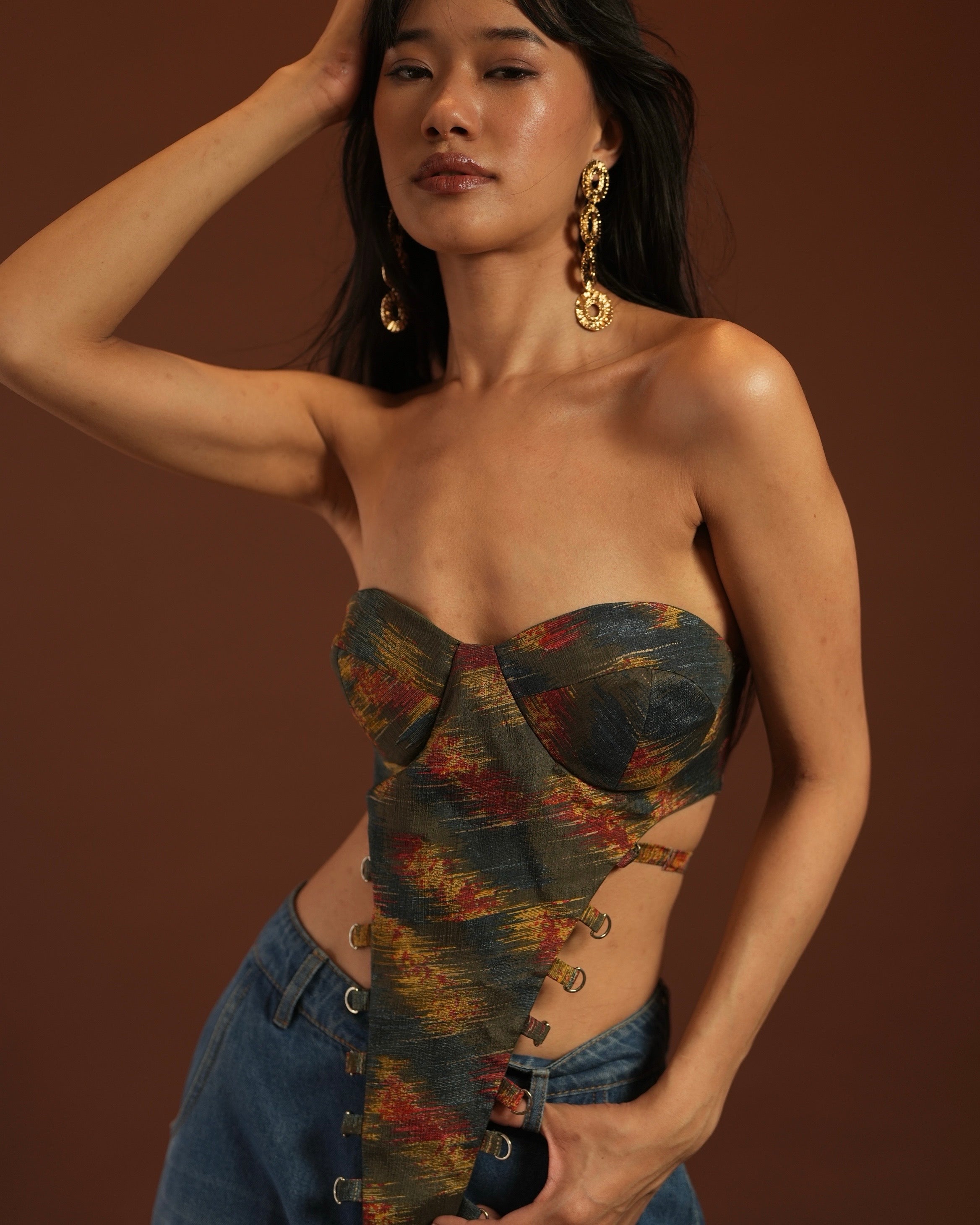 Washed Brown Corset